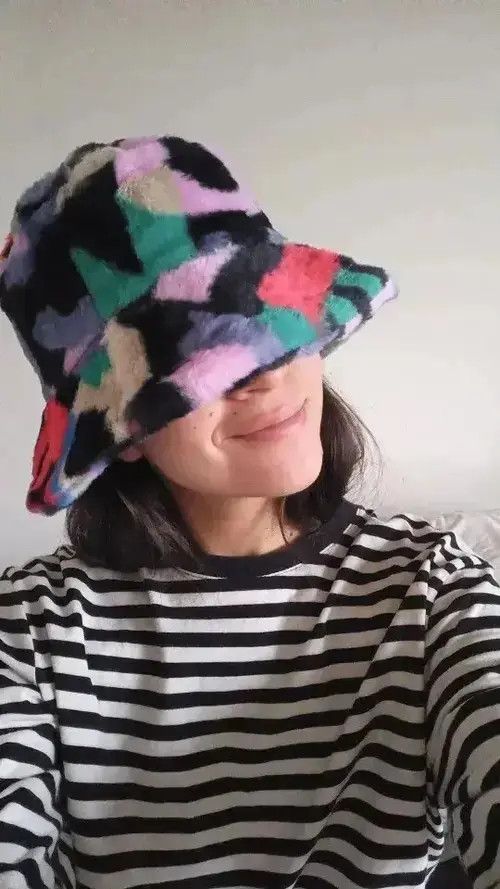 VIBE Vintage Faux Fur Panama Bucket Hats Size ONE SIZE - 3 Thumbnail