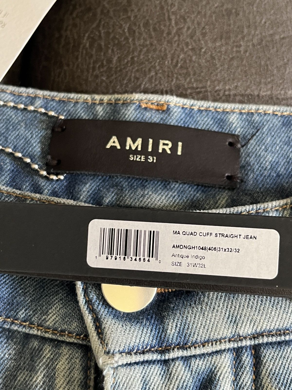 Amiri AMIRI MA Quad Cuff Straight Denim Jean sz31 Size US 31 - 6 Thumbnail
