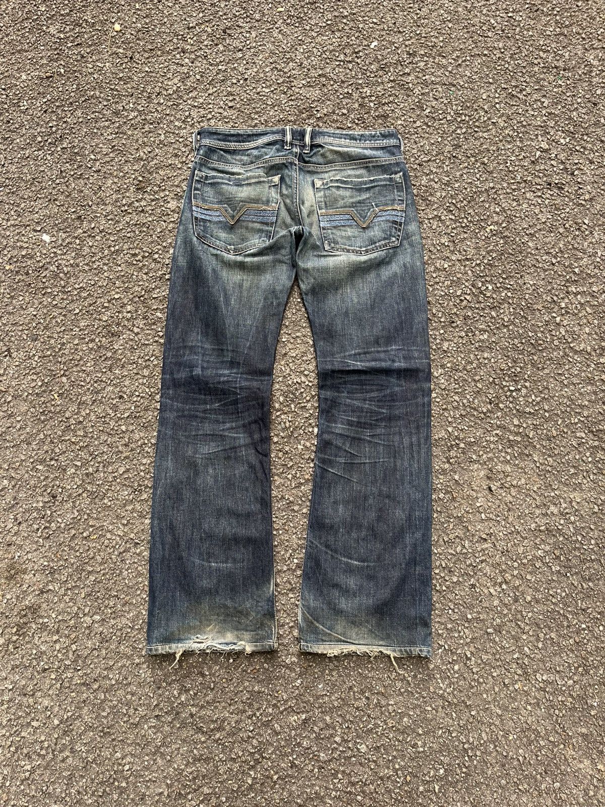 Hysteric Glamour Flare Jeans Diesel Faded Rusty Distressed Boot Cut Denim Size US 30 / EU 46 - 10 Thumbnail
