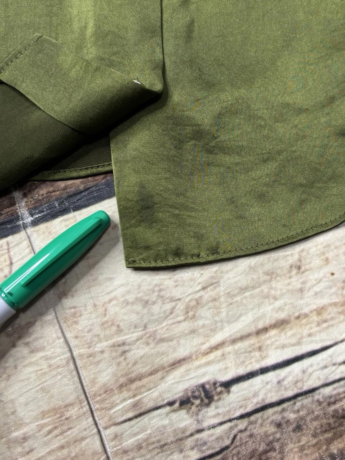 Aritzia Aritzia Wilfred Top Women XS Satin Green Shirt Career Collar Size XS / US 0-2 / IT 36-38 - 7 Thumbnail