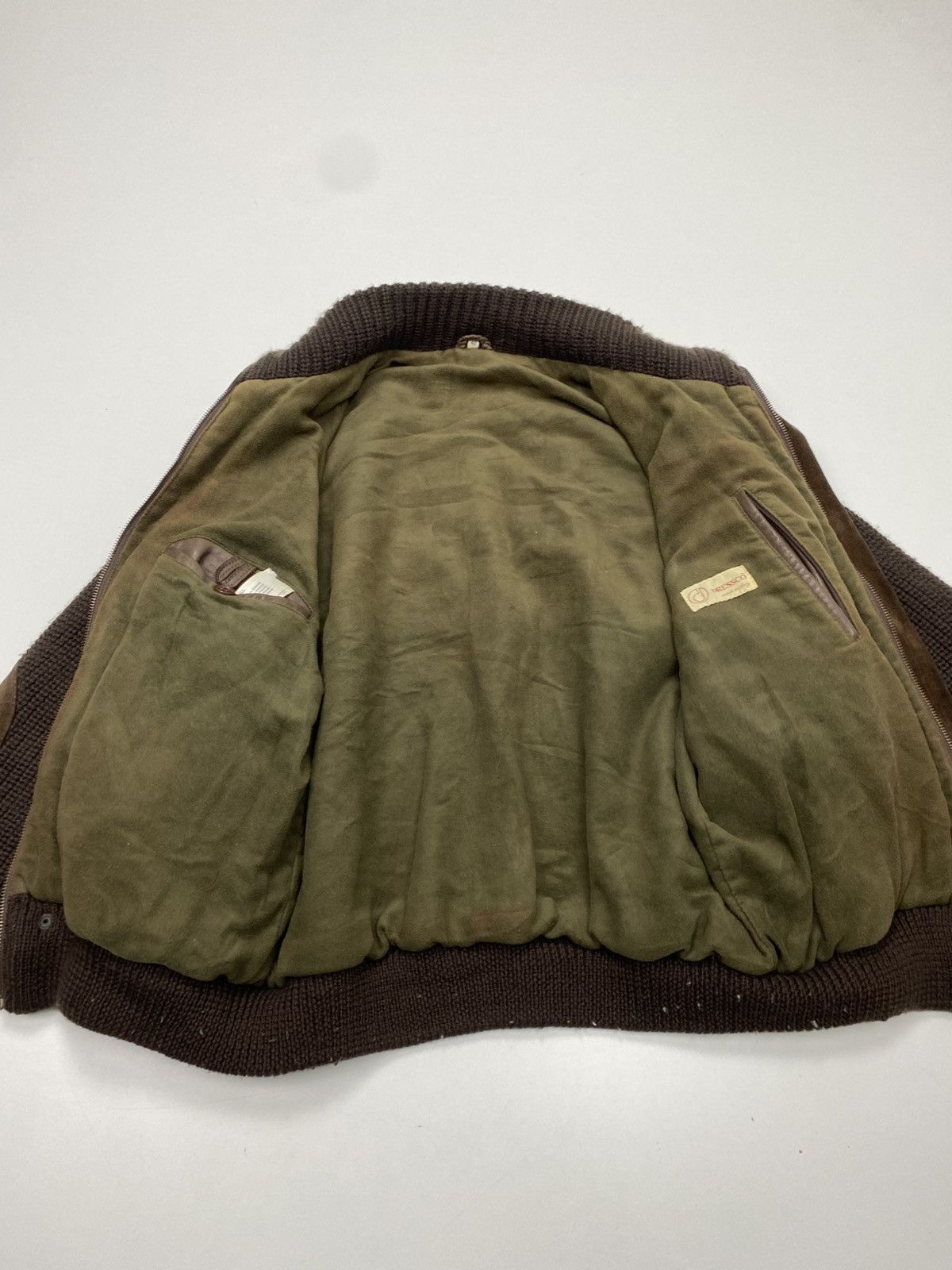 Vintage Dressco Brown 48 Vintage Leather Wool Jacket for Men Size US M / EU 48-50 / 2 - 13 Thumbnail