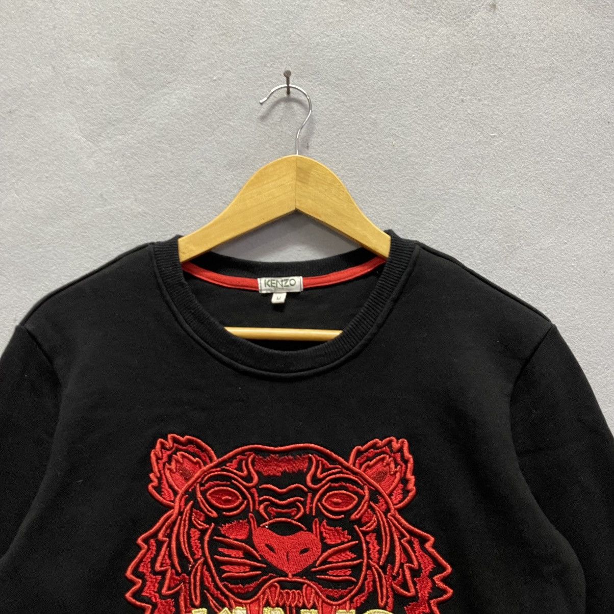 Kenzo Kenzo Paris Tiger Embroidered Black Sweatshirt Size US M / EU 48-50 / 2 - 2 Thumbnail