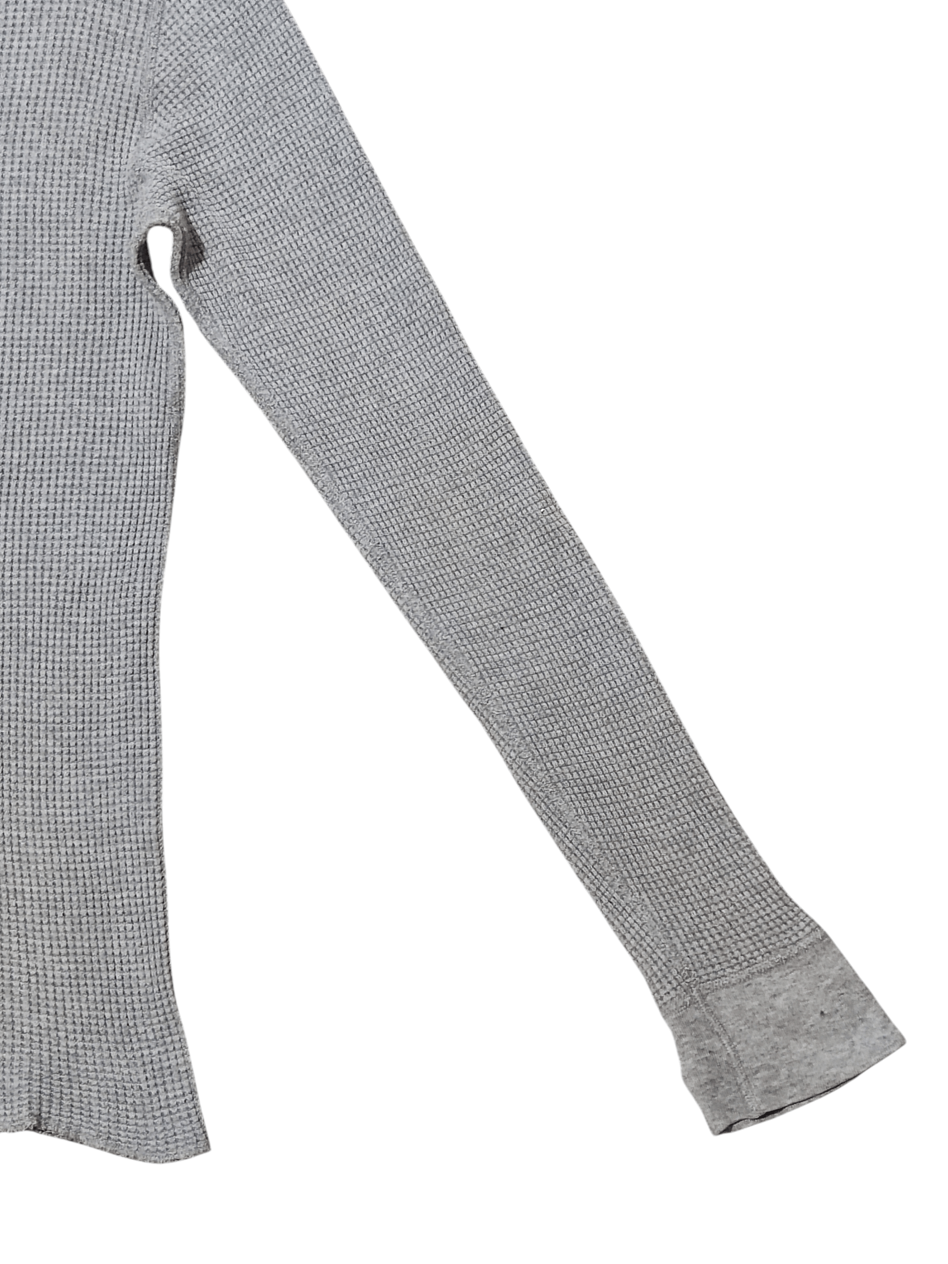 Beams Plus BEAMS Japan Waffle Knit Thermal Long Sleeve Heather Grey Size M / US 6-8 / IT 42-44 - 9 Thumbnail
