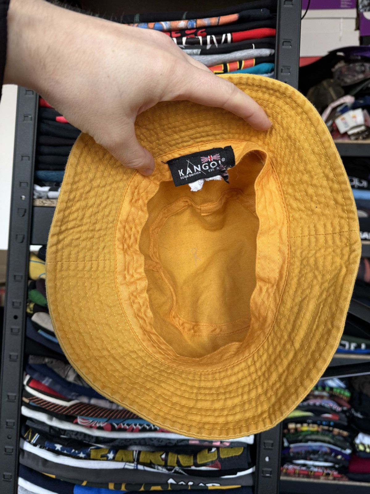 Kangol × Vintage Kangol streetwear yellow bucket hat Size ONE SIZE - 4 Thumbnail