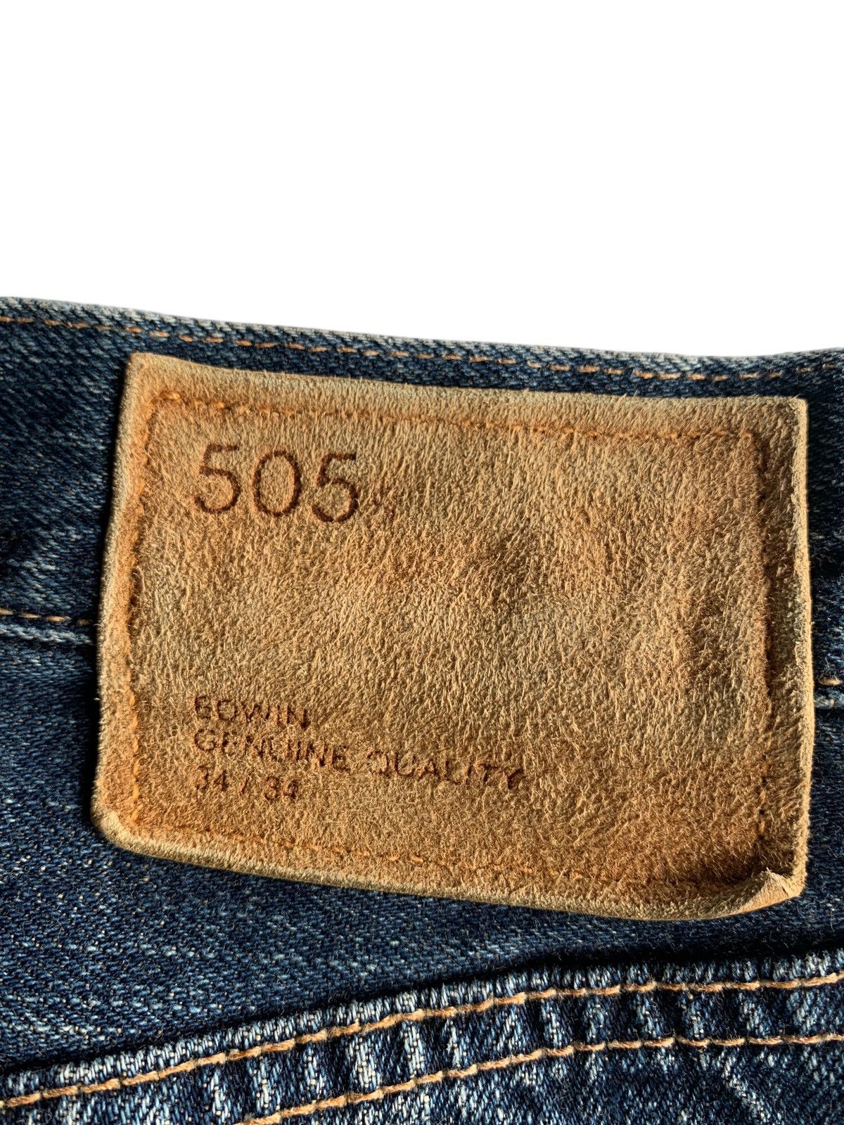 Edwin VINTAGE EDWIN 505 SELVEDGE RUSTY SHORT DISTRESSED DENIM Size US 33 - 10 Thumbnail