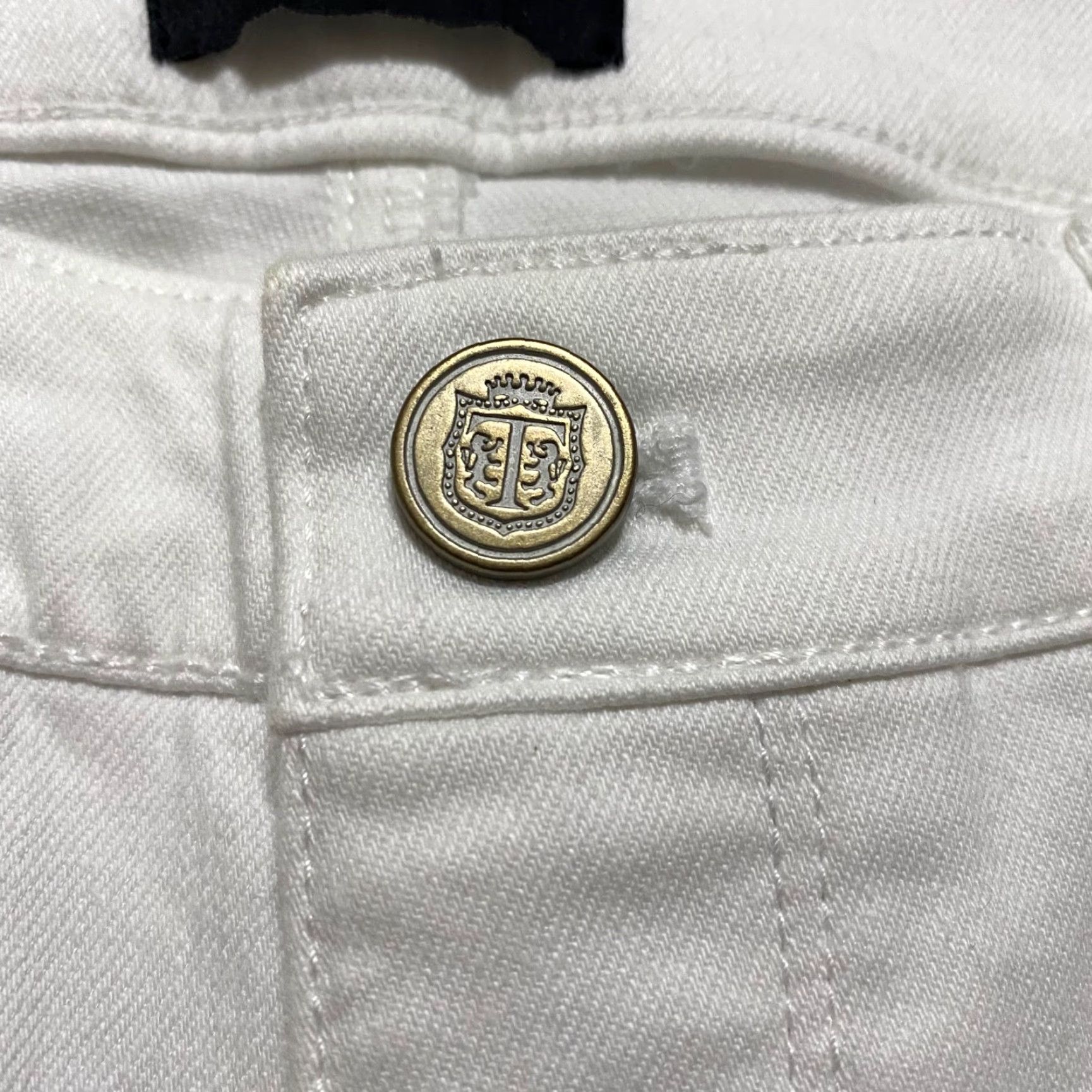 Talbots Talbots Womens Jeans Cropped Size 2 White Denim Jegging Mid Rise Pants 5-Pocket Solid Cotton Polyester Spandex Clothing Womens Size 26" / US 2 / IT 38 - 4 Thumbnail