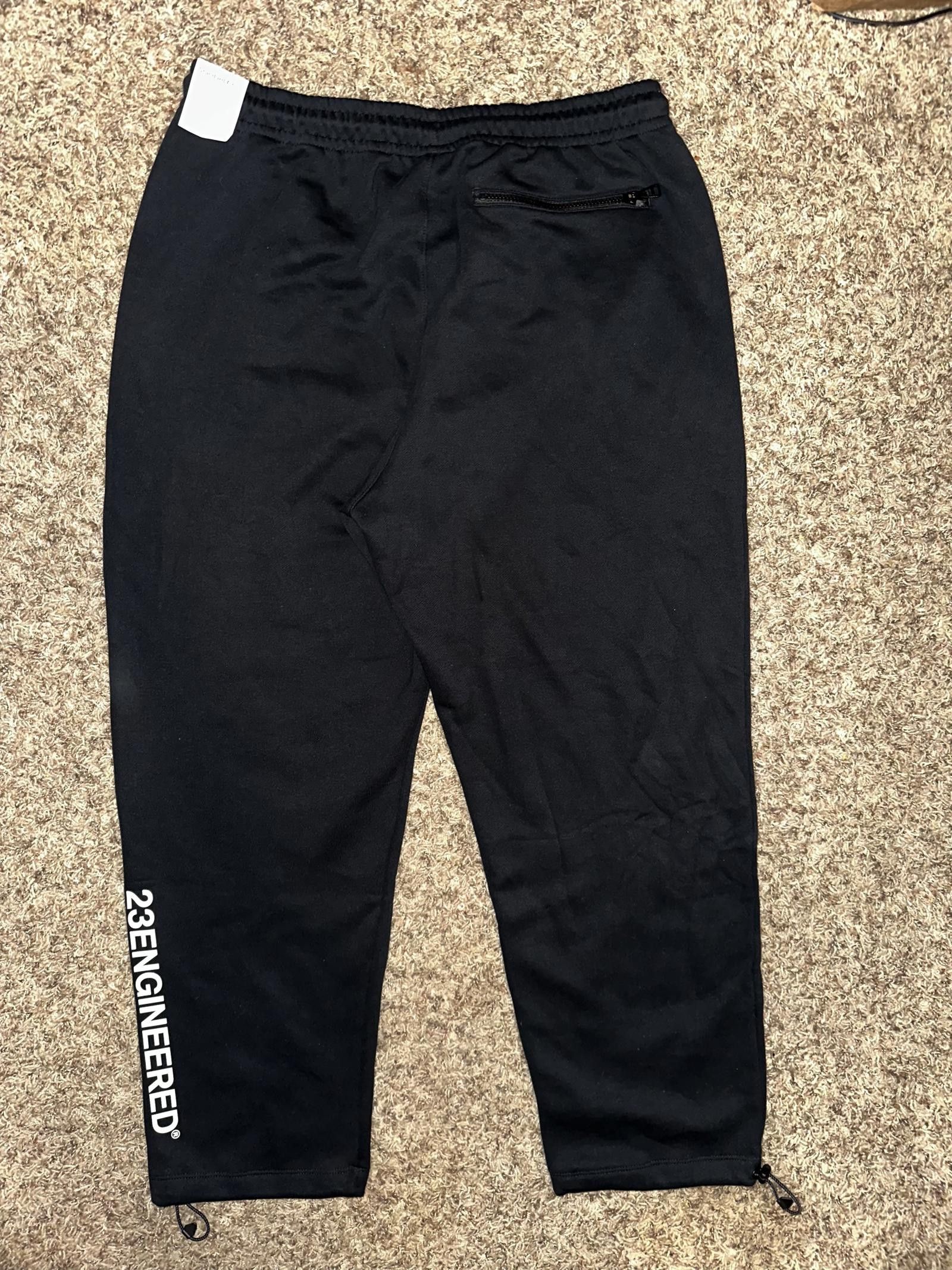 Designer Air Jordan 23 Engineered Fleece Black Pants Joggers Size US 40 / EU 56 - 10 Thumbnail