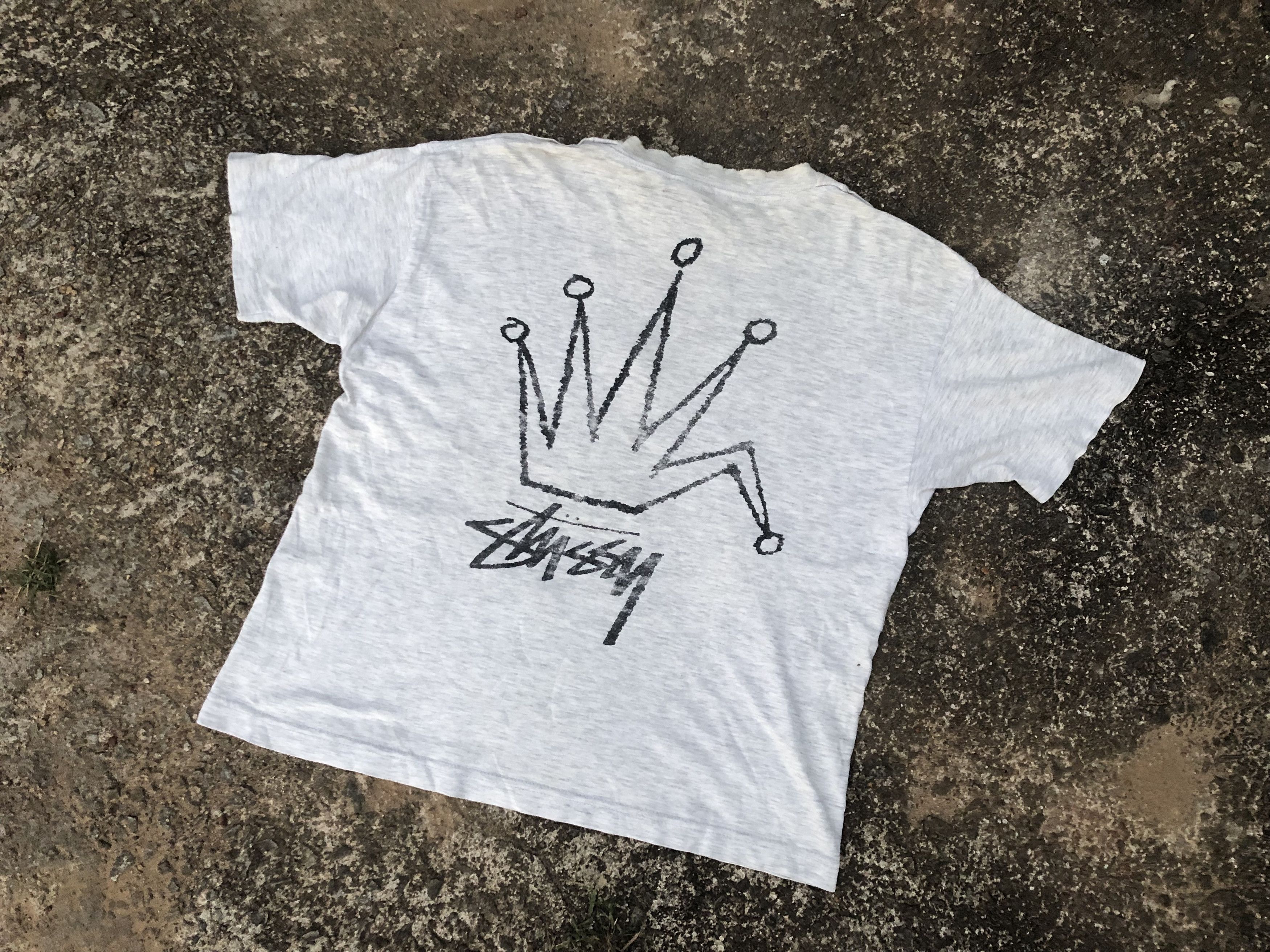 Stussy 🔥Vintage OG Old STUSSY 'CROWN' Streetwear Skate T-Shirt XL Size US L / EU 52-54 / 3 - 2 Thumbnail