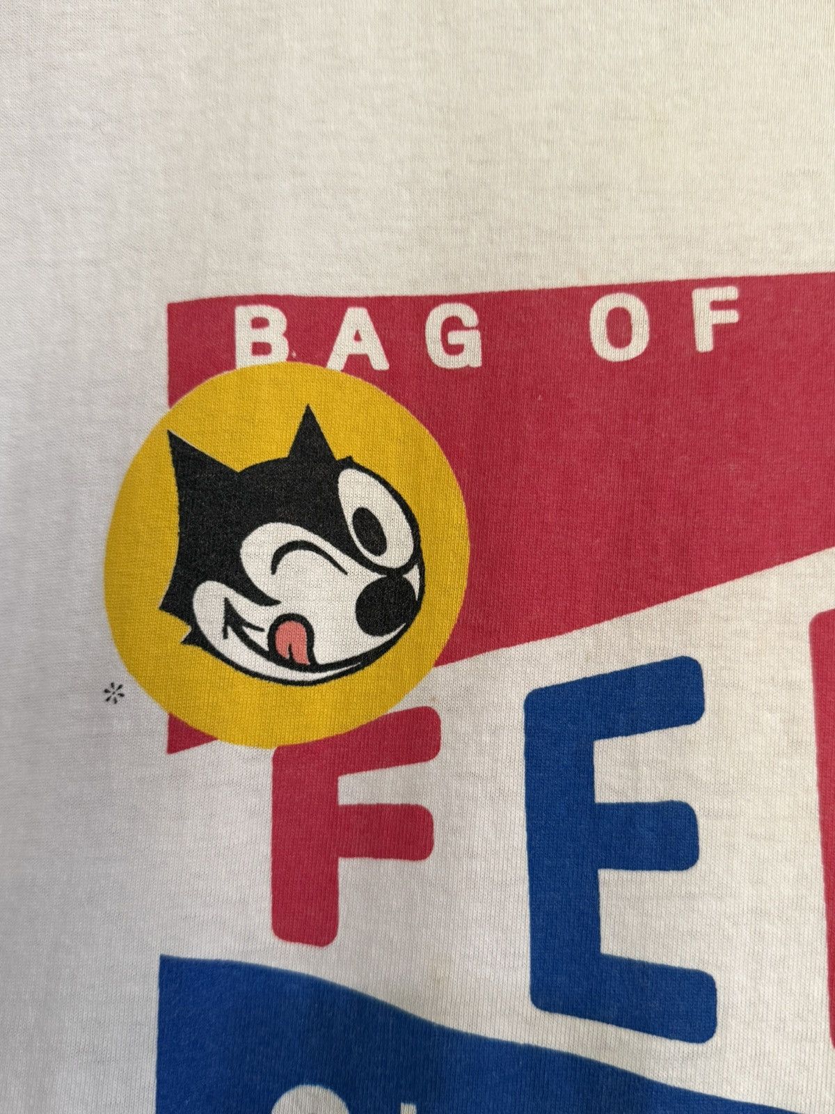 Cartoon Network × Vintage Vintage 90s FELIX Bag Of Tricks Cartoon Faded Tee Size US L / EU 52-54 / 3 - 4 Thumbnail