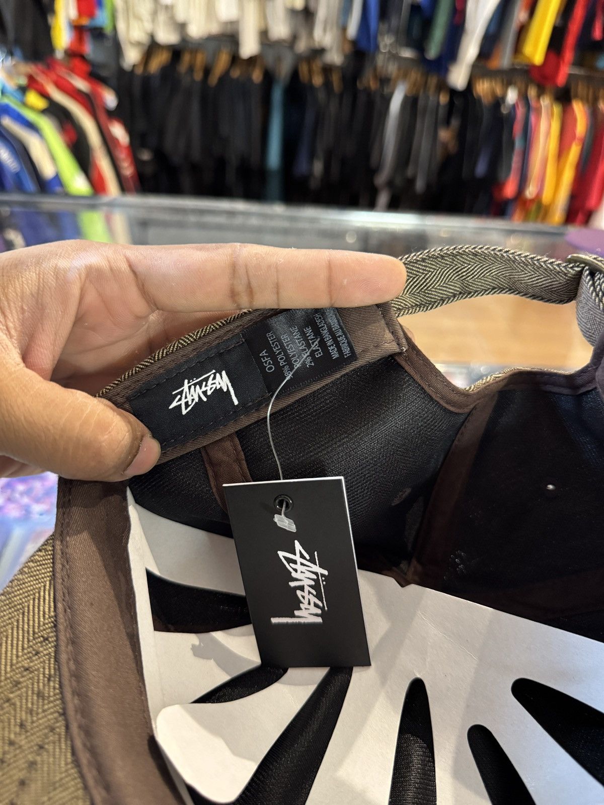 Stussy STUSSY STOCK HERRINGBONE LOW PRO CAP Size ONE SIZE - 6 Thumbnail