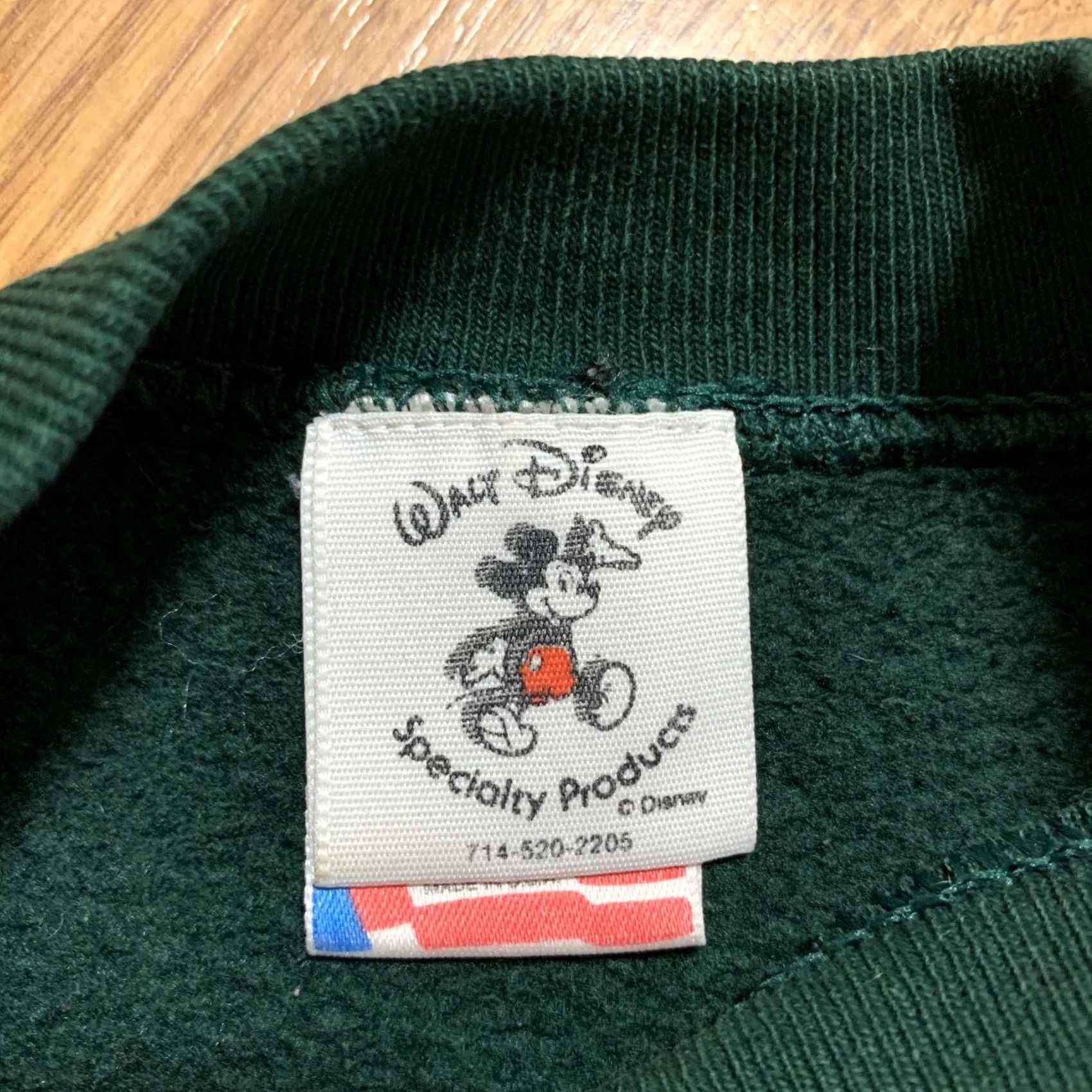 Fruit Of The Loom VINTAGE Mickey Mouse Sweatshirt Crew Neck Toons Green Adult M Pullover 90s Womens Size M / US 6-8 / IT 42-44 - 4 Thumbnail