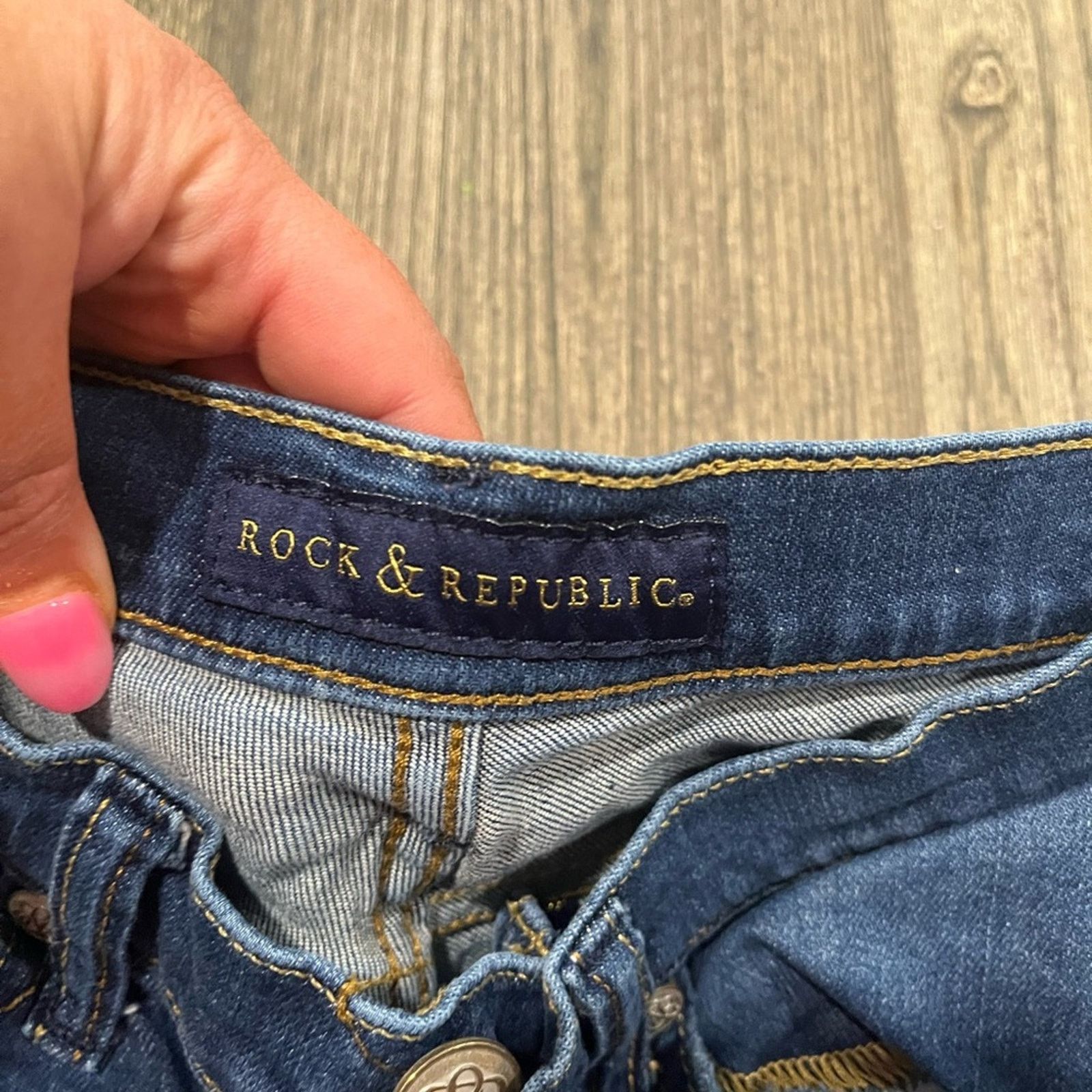 Rock & Republic Rock & Republic Berlin Straight Jeans Pockets Distressed 2 Size 26" / US 2 / IT 38 - 8 Thumbnail