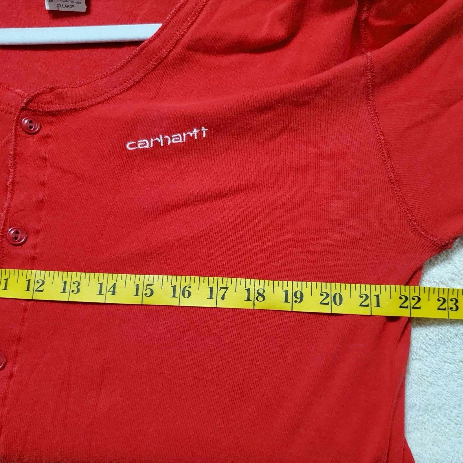 Carhartt Vintage Carhartt Union Suit MUS130 – Red Thermal Drop Seat Size US 36 / EU 52 - 6 Thumbnail
