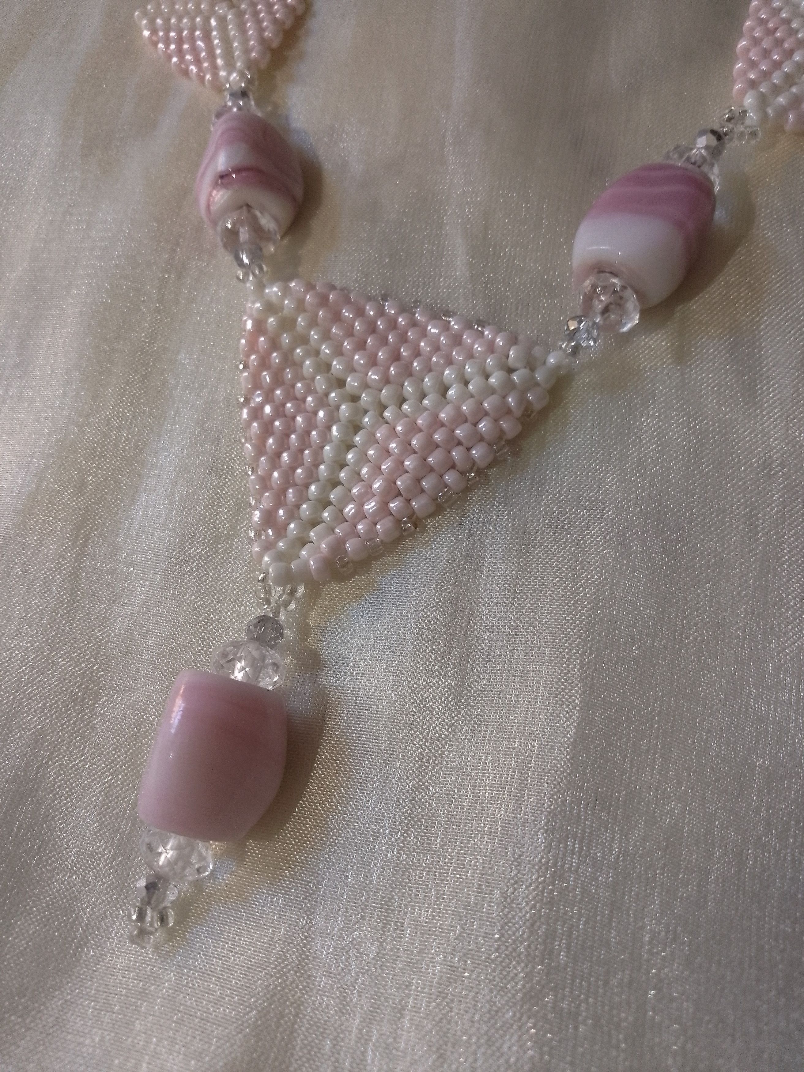Handmade Ethnic Pink Necklace Natural Micah Gemstones Size ONE SIZE - 5 Thumbnail