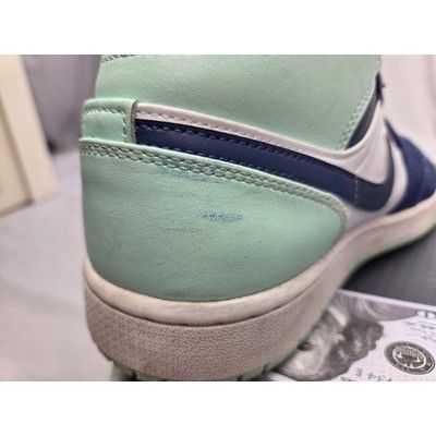 Nike Nike Air Jordan 1 Mid Blue Mint Mystic Navy White 554724-413 Size US 11.5 / EU 44-45 - 8 Thumbnail