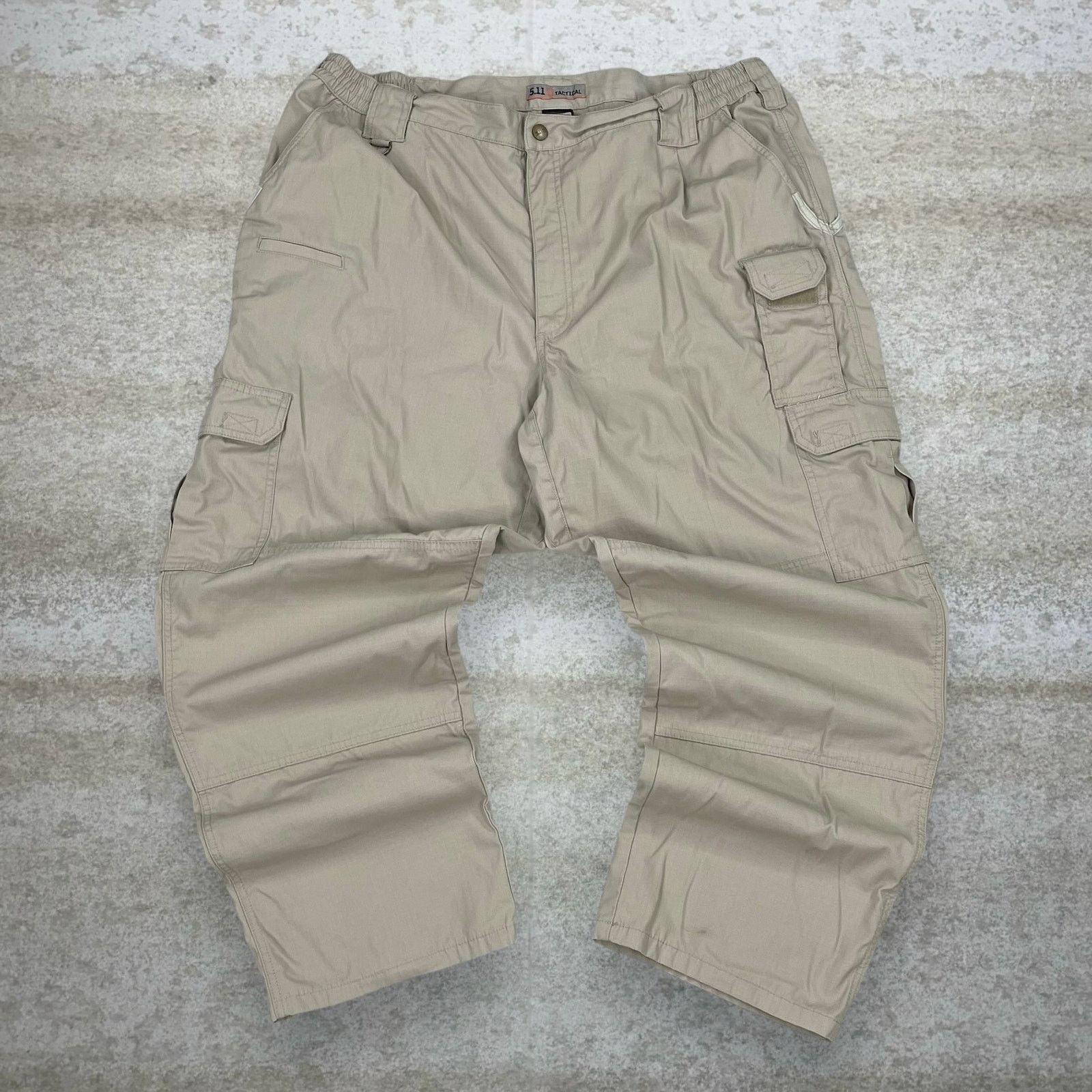 5.11 Vintage 90s 5.11 Tactical Pants 42x30 Baggy Wide Leg Fit Tan Size US 42 / EU 58 - 2 Thumbnail