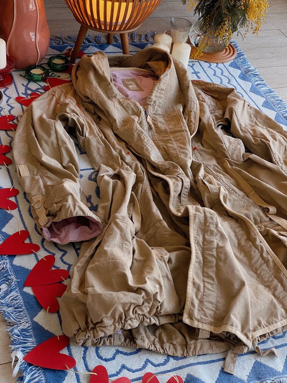 Marithe + Francois Girbaud Marithé + François Girbaud Avant Garde Trench Coat Beige Size L / US 10 / IT 46 - 5 Thumbnail