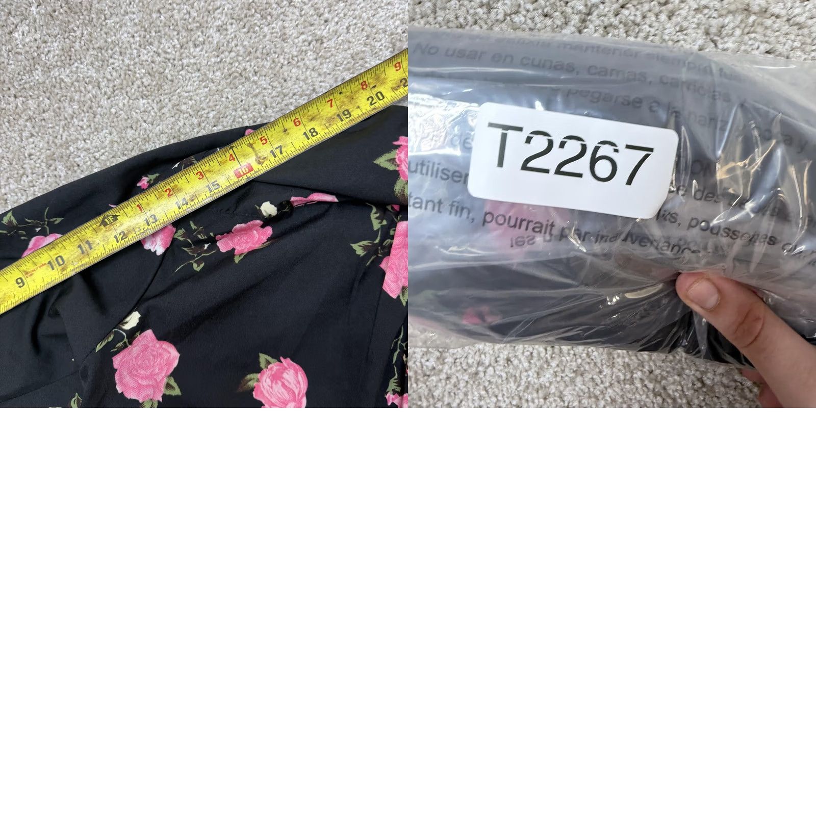 Vintage M.P.H. Collection Dress Womens 2X Black Floral Mock Neck 3/4 Sleeve Knee Length Size XXL / US 16-18 / IT 52-54 - 8 Thumbnail