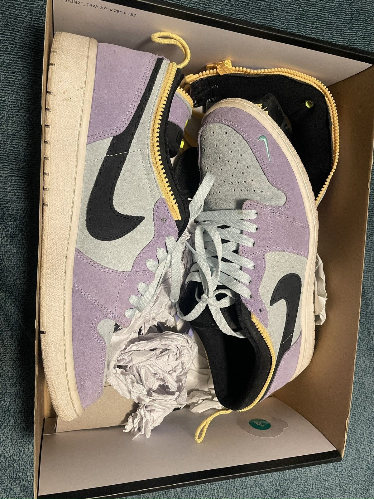 Nike Nike Jordan 1 switch Purple Pulse Size US 12 / EU 45 - 2 Thumbnail
