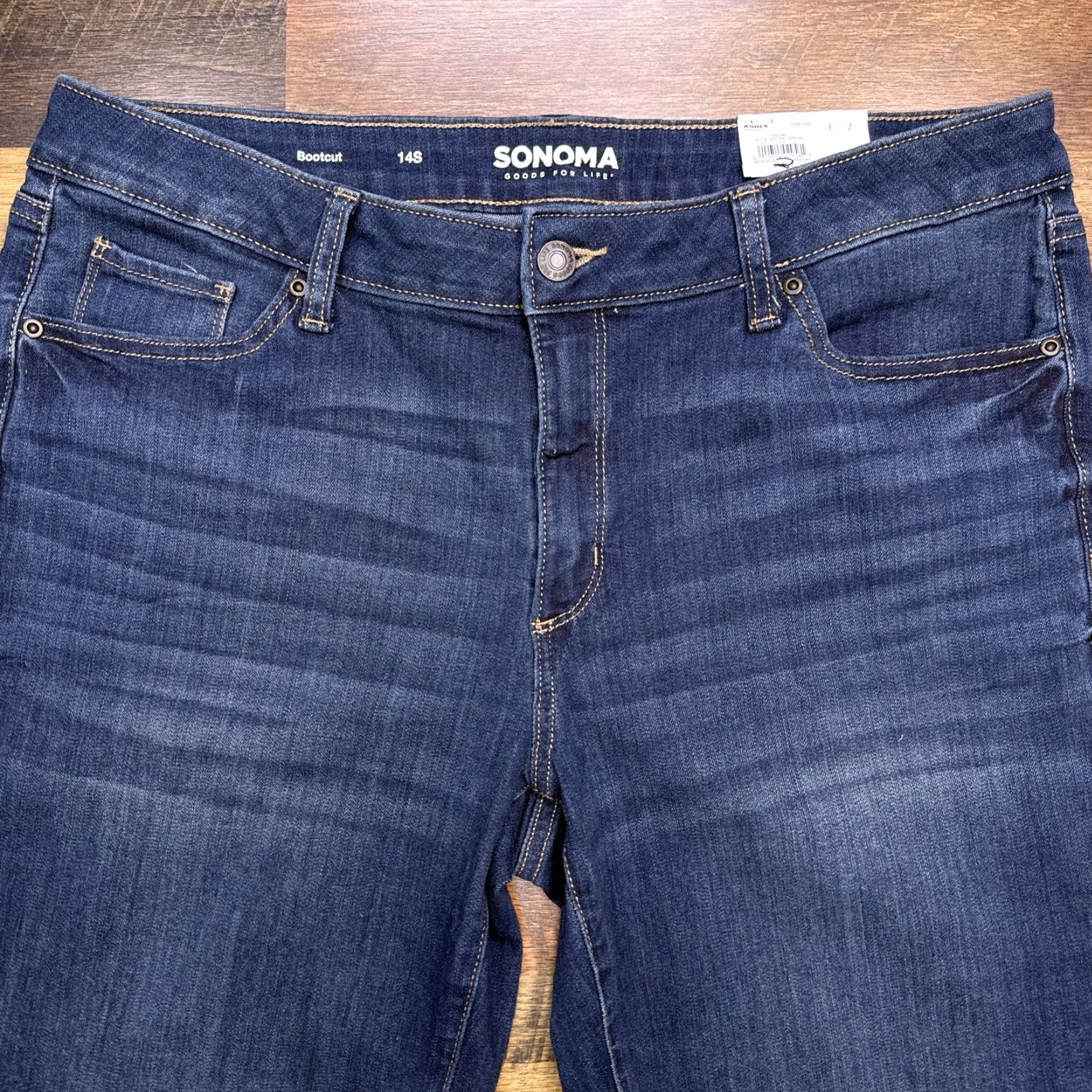 Vintage Sonoma Jeans Womens 14 Short Mid Rise Bootcut Stretch Everyday New Size 36" / US 14 / IT 50 - 2 Thumbnail