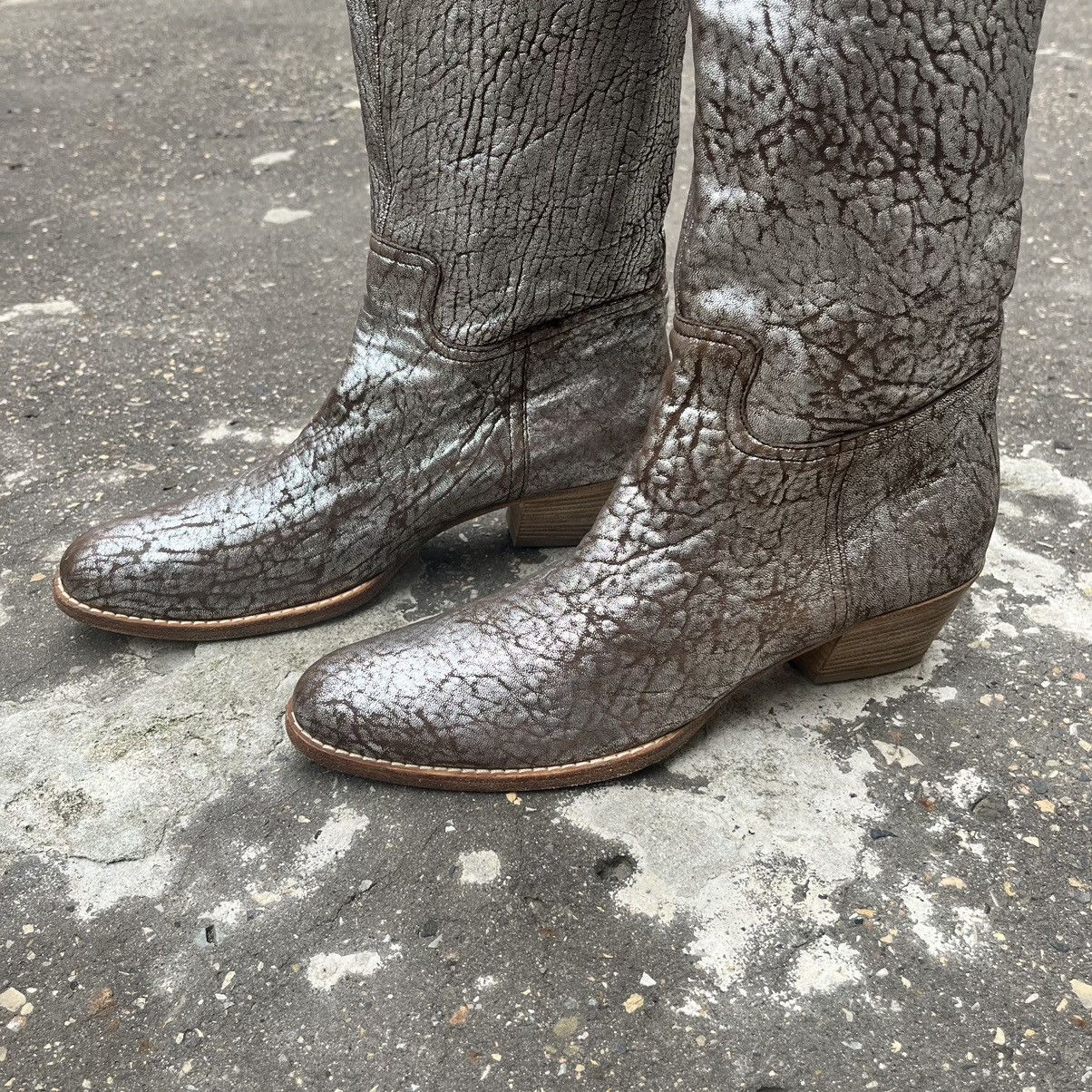 Miu Miu Archive 00s Miu Miu Cowboy Astro Leather Boots Size US 7.5 / IT 37.5 - 12 Thumbnail