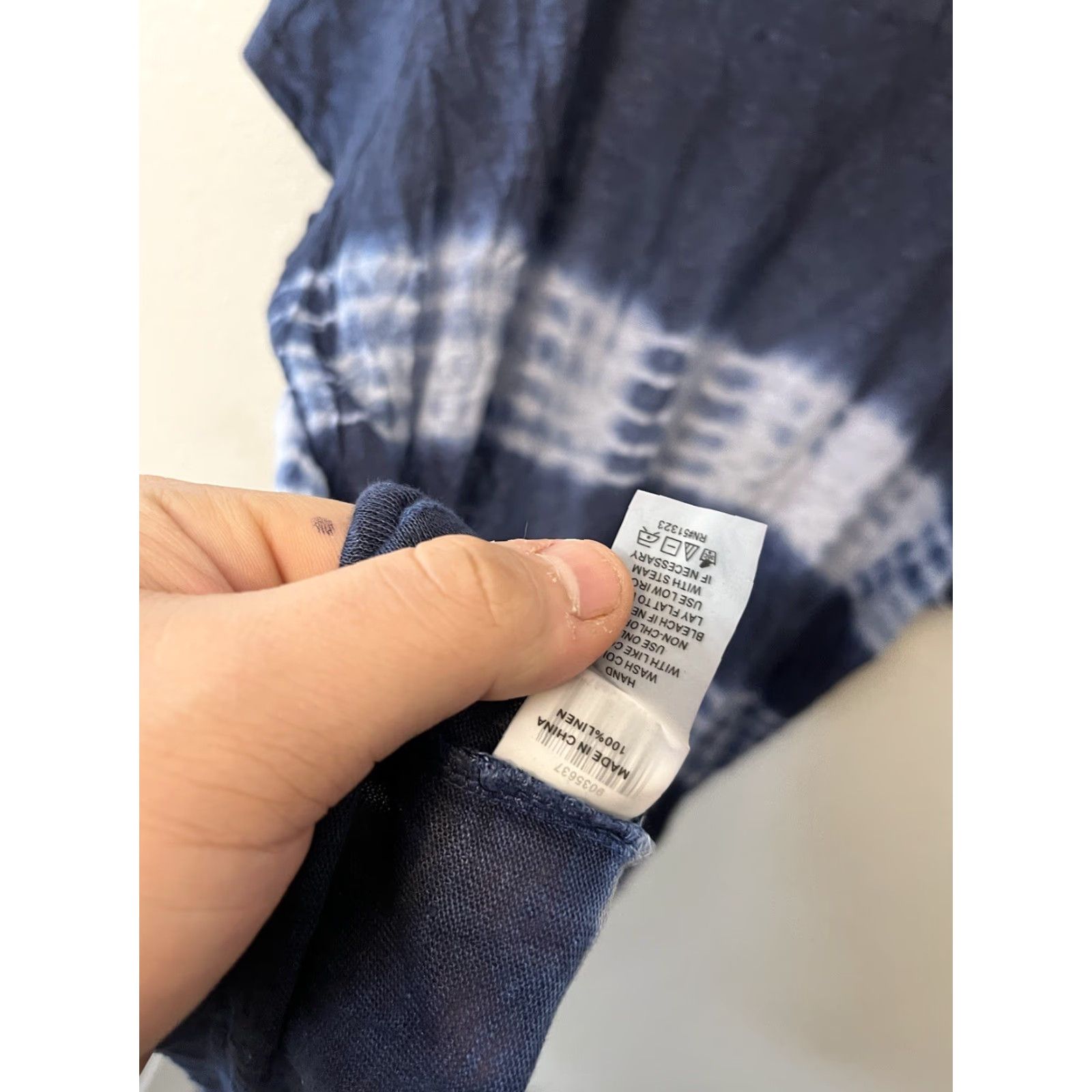 Vince Camuto Vince Camuto Turo Blue Tie-dye Linen Sweater XL Women Pullover Crew Neck Casual Lightweight Breathable Colorful Sat ス Size XL / US 12-14 / IT 48-50 - 4 Thumbnail