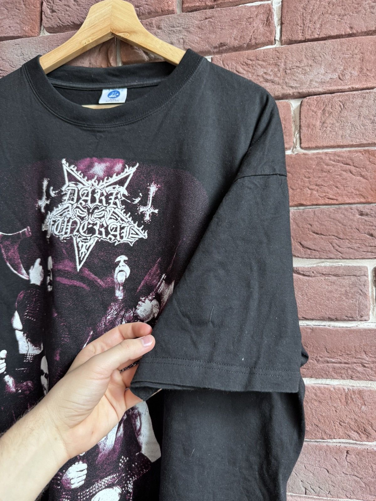 Band Tees Vintage 90z Dark Funeral Vobiscum Satanas Metal Band Tee Size US L / EU 52-54 / 3 - 7 Thumbnail