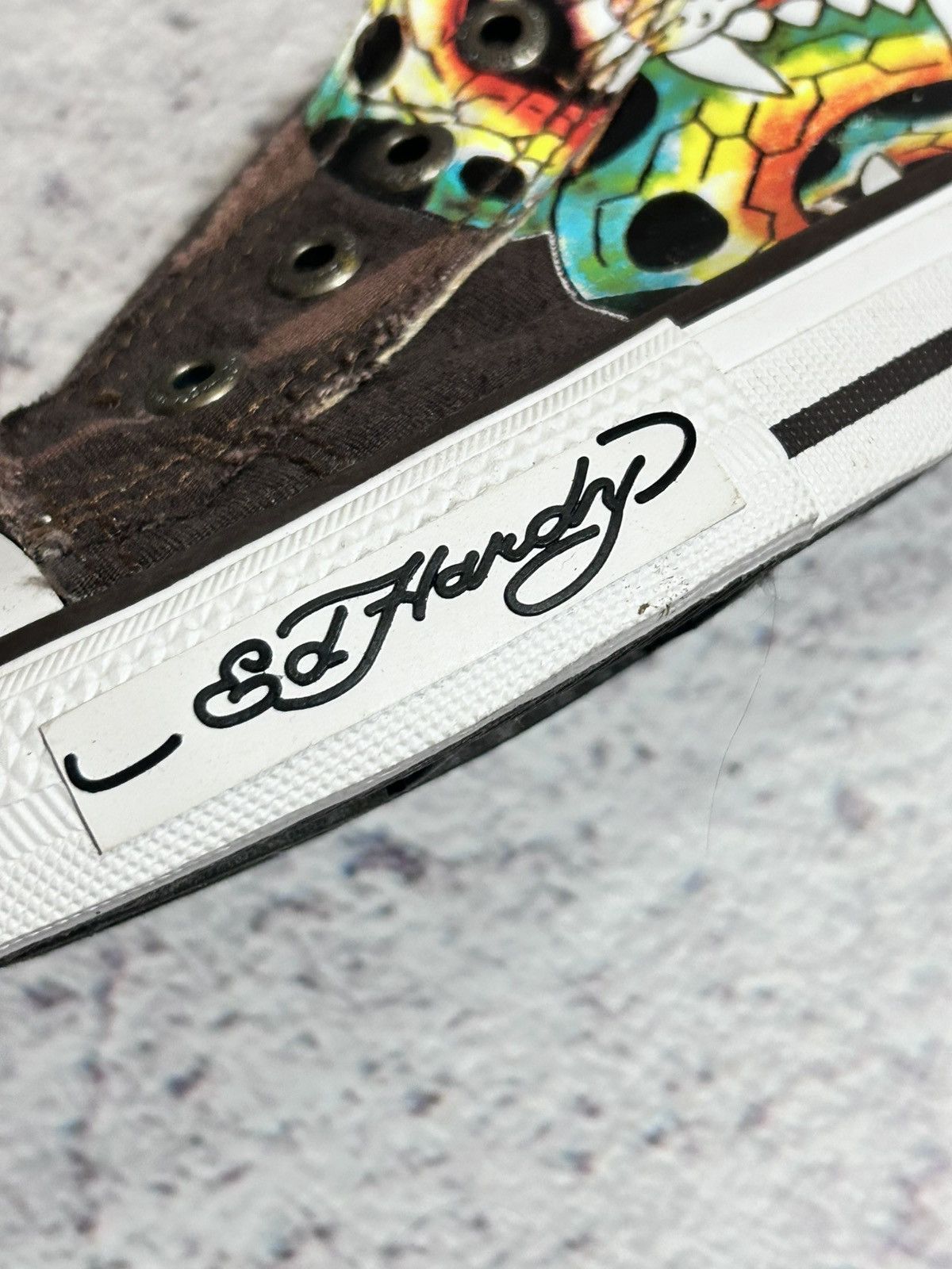 Ed Hardy Ed Hardy Brown Sneakers Slip Vintage Y2K avant garde Size US 10.5 / EU 43-44 - 14 Thumbnail