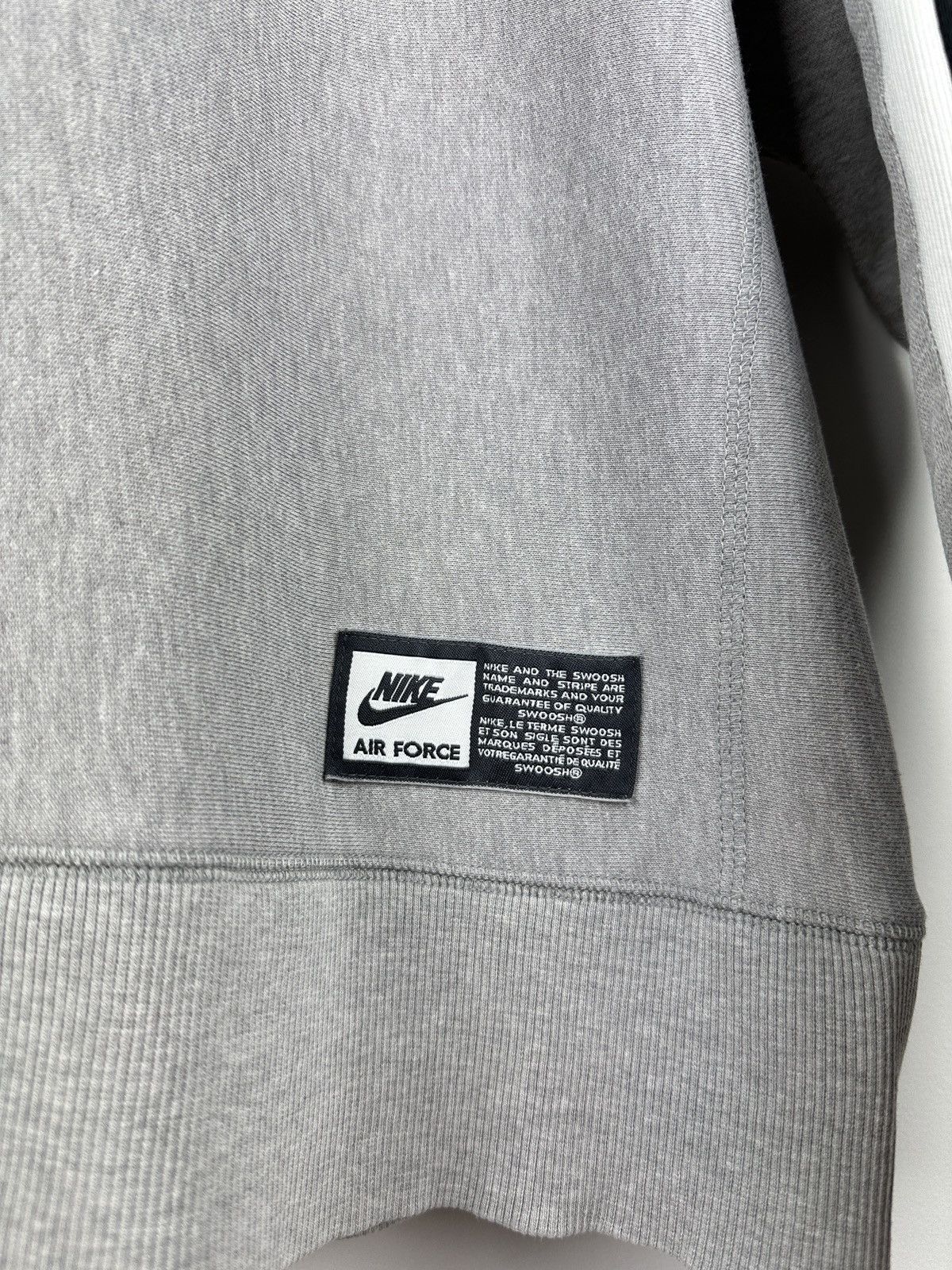 Nike × Vintage Vintage Y2K Nike Air Force Big Logo Baggy Sweatshirt Grey Size US L / EU 52-54 / 3 - 7 Thumbnail