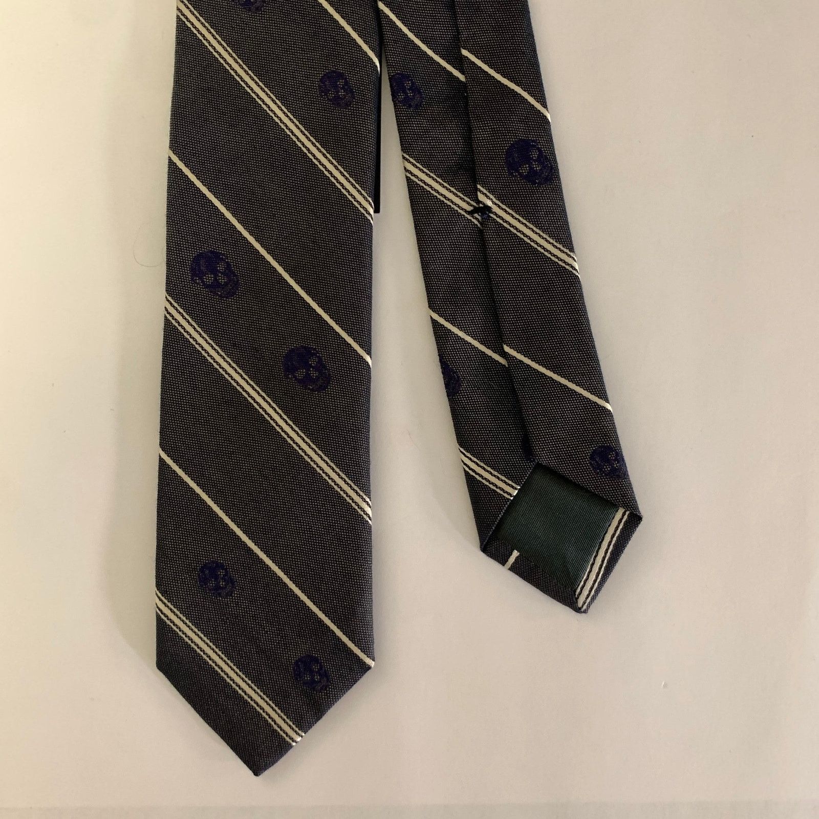 Alexander McQueen ALEXANDER MCQUEEN Grey White & Purple Mixed Pattern Tie Size ONE SIZE - 1 Thumbnail