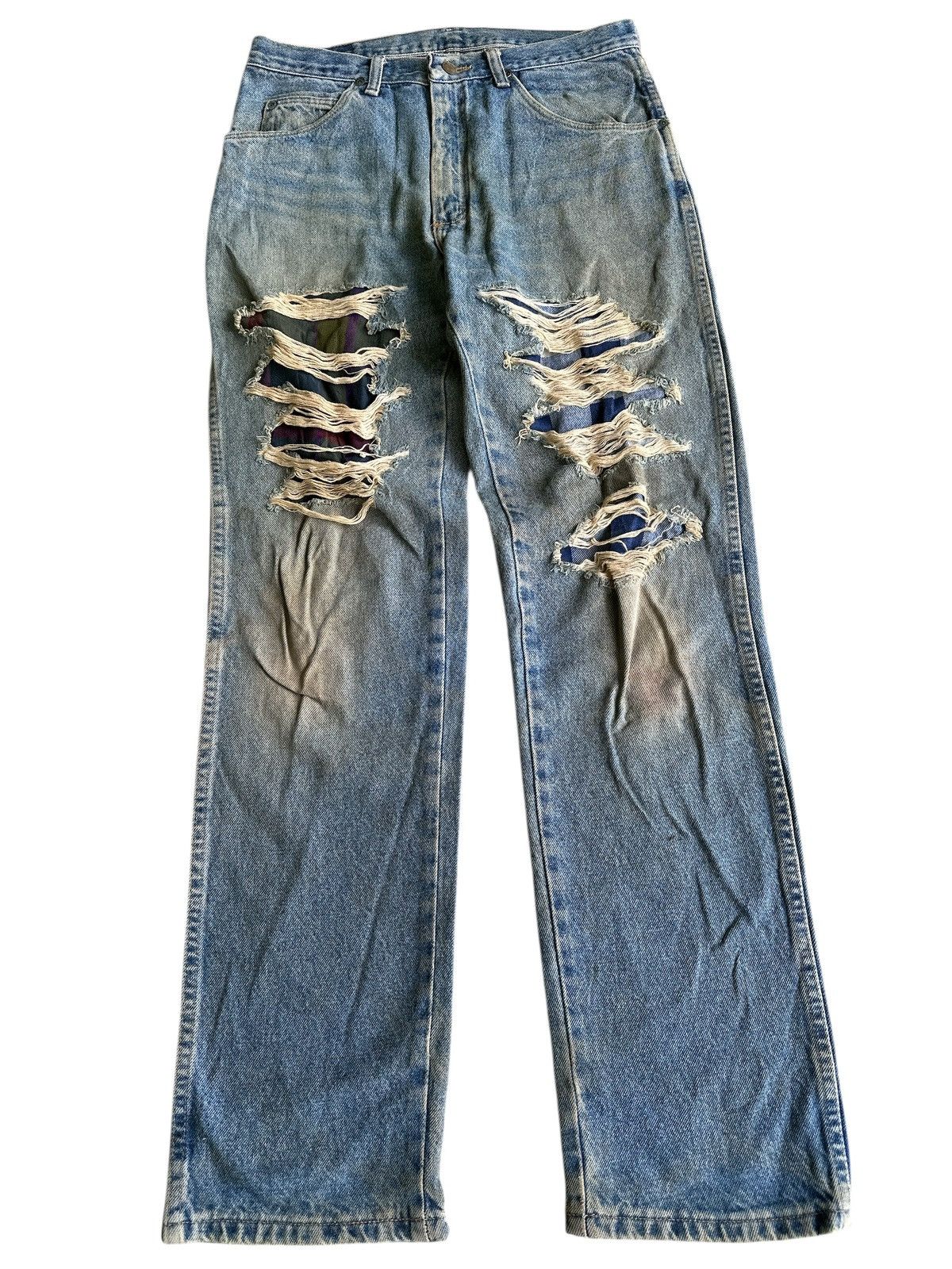 Kapital Vintage Wrangler Distress Patchwork Style 🎌💥 Size US 32 / EU 48 - 1 Thumbnail