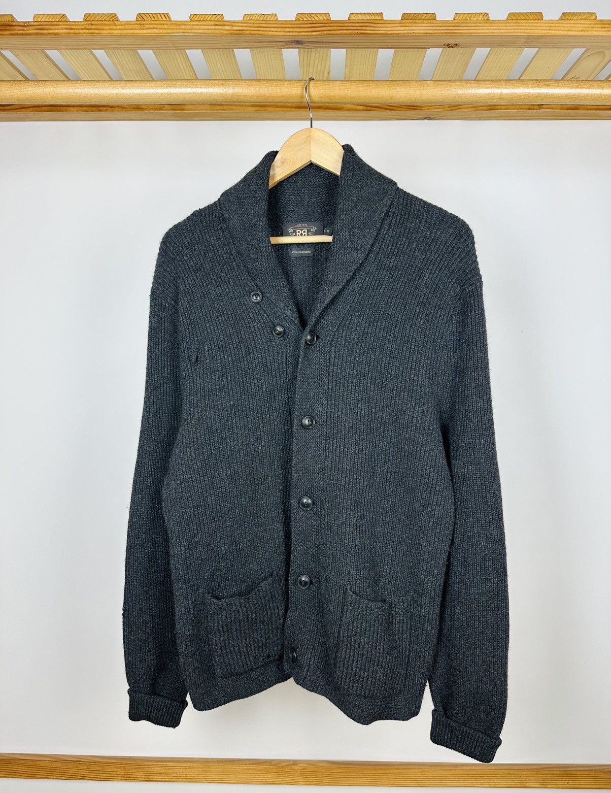 RRL Ralph Lauren RRL Ralph Lauren Cashmere Distressed Cardigan Sweater Size US XL / EU 56 / 4 - 1 Thumbnail
