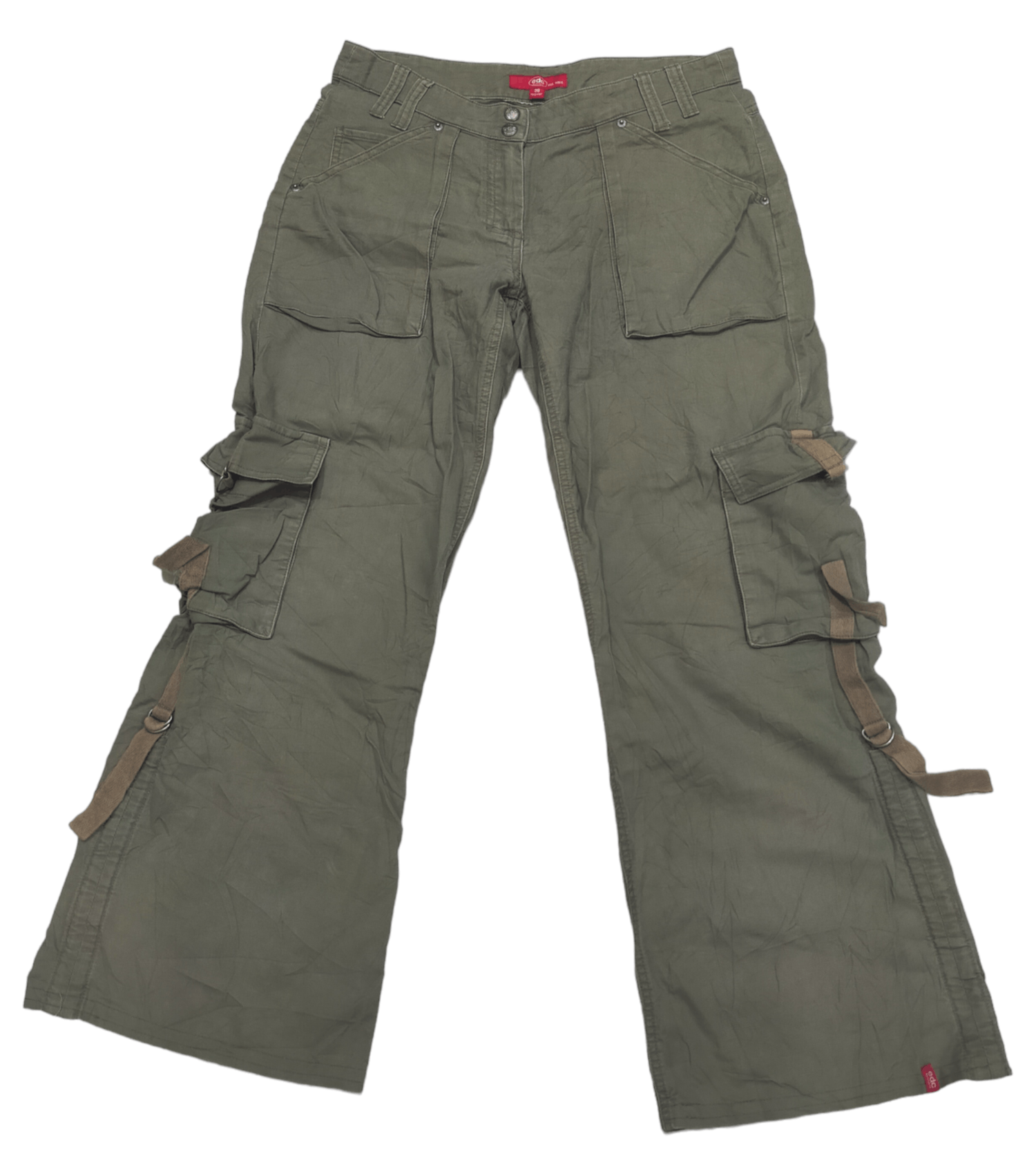 image of Y2K Esprit Cargo Flared Multipocket Pants in Fade To Grey, Women's (Size 31)