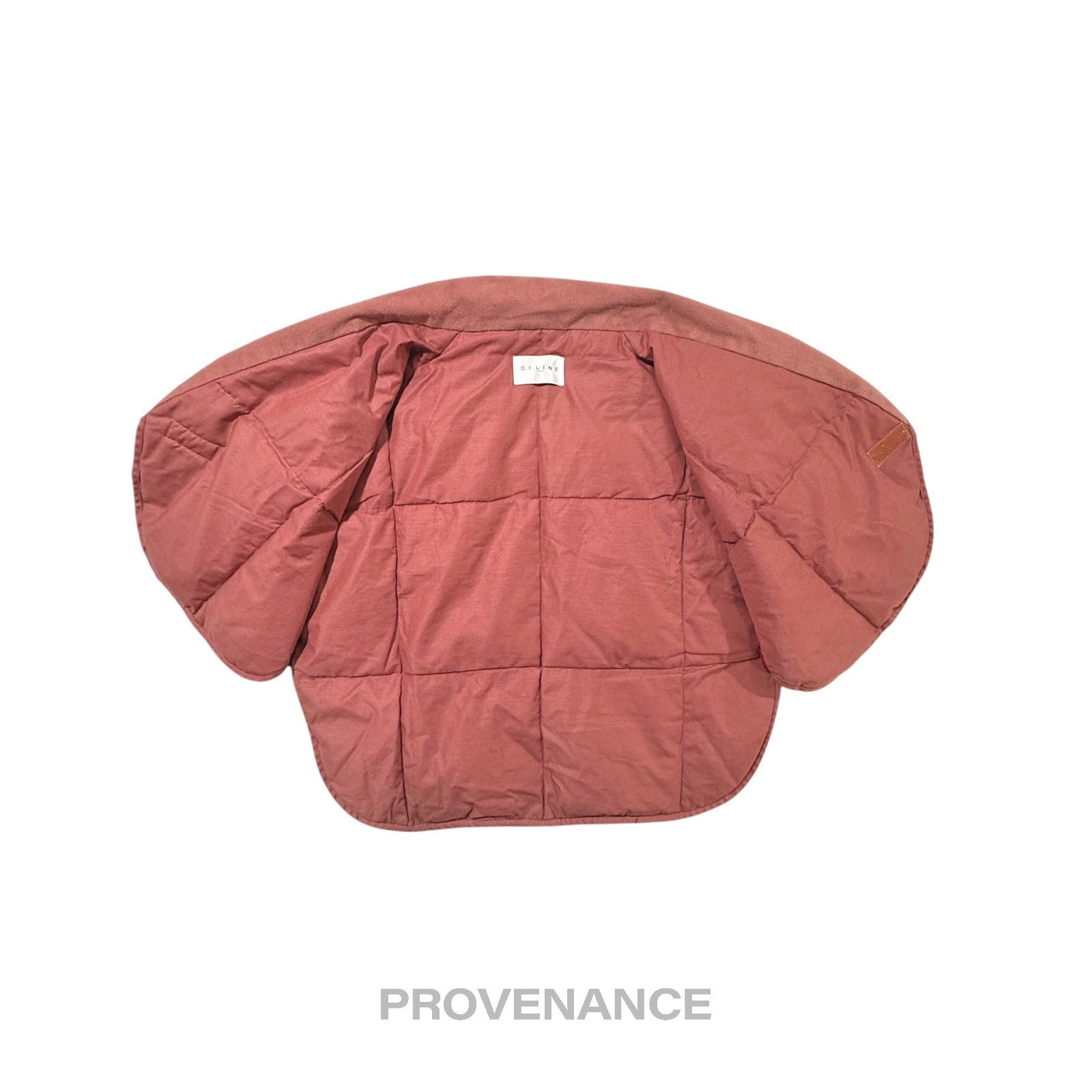 Celine 🔴 Celine Logo Padded Down Vest - Red Paisley Size ONE SIZE - 4 Thumbnail