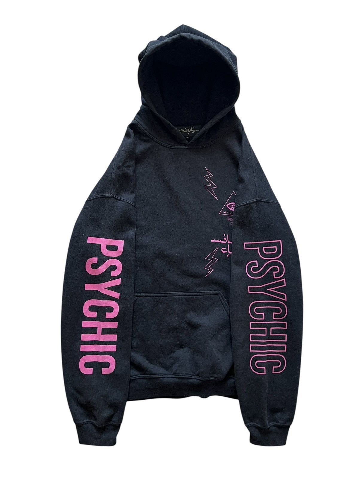 Japanese Brand 2000s Milkboy ‘Psychic” Sunfaded Pullover Hoodie Size US L / EU 52-54 / 3 - 1 Thumbnail