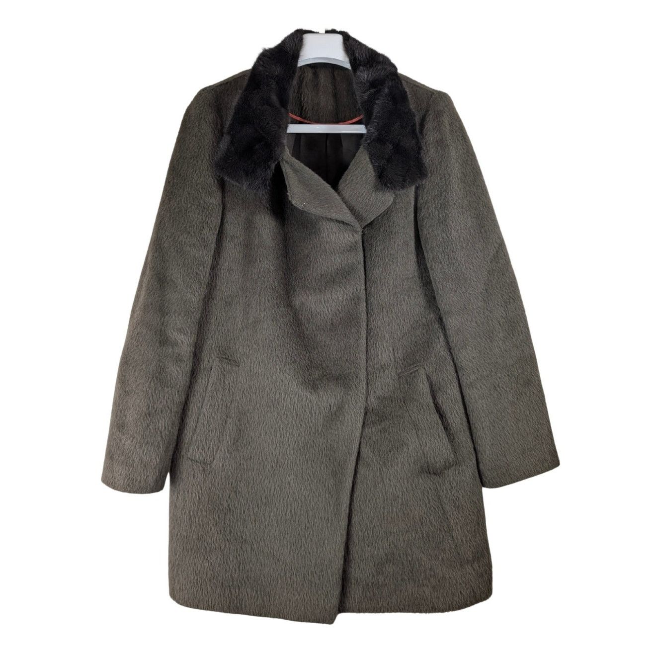 Unknown London Shesmiss Alpaca Wool Blend Coat With Full Mink Fur Collar 4 Size S / US 4 / IT 40 - 1 Thumbnail