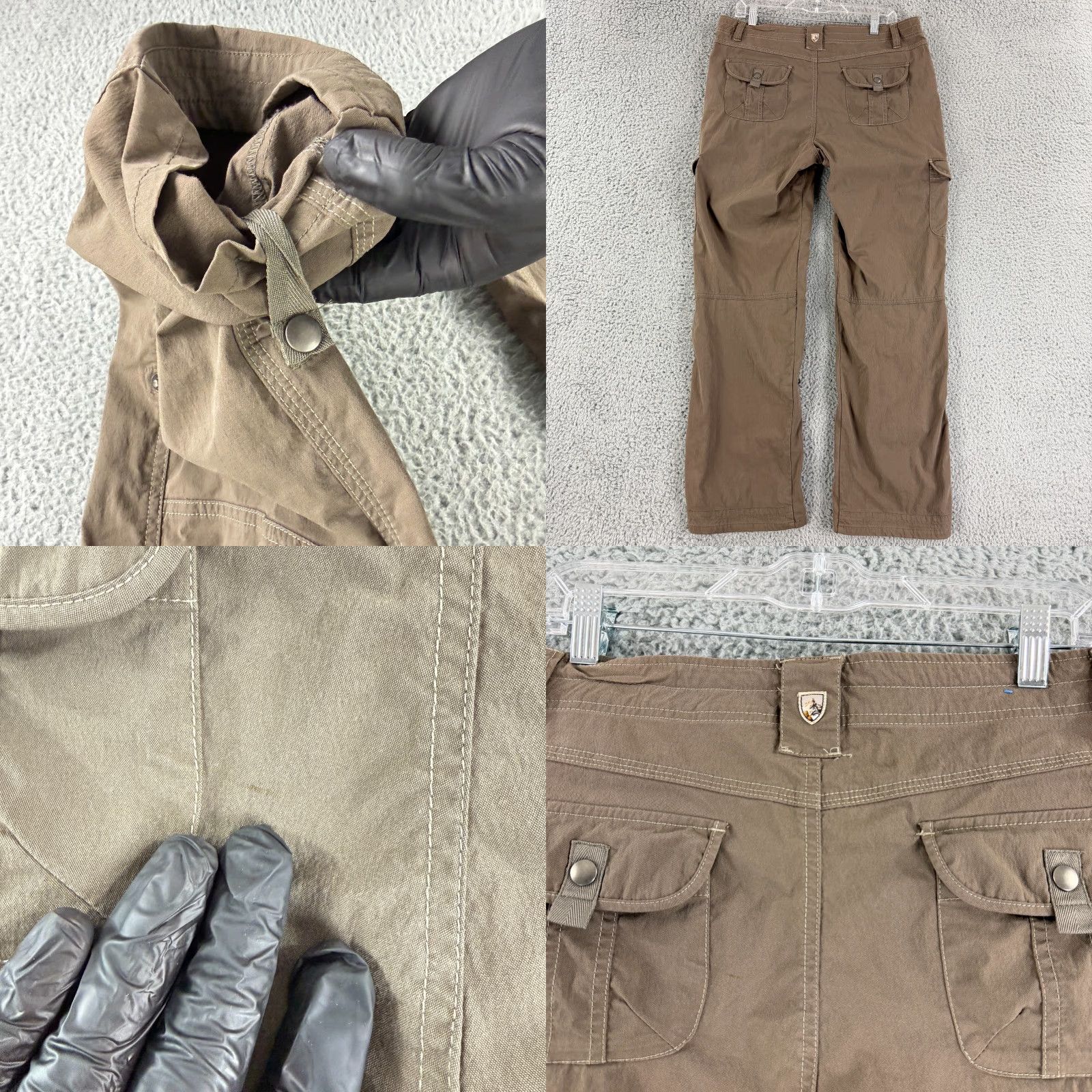 Vintage Kuhl Splash Cargo Roll Up Pant Womens Size 14 Brown Straight Leg Hiking Outdoor Pants Size 36" / US 14 / IT 50 - 9 Thumbnail