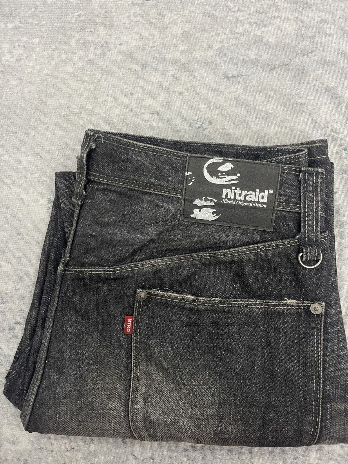Nitraid 💥Baggy💥Nitraid Japan Sturdy Hip Hop Denim s22 Size US 33 - 23 Thumbnail
