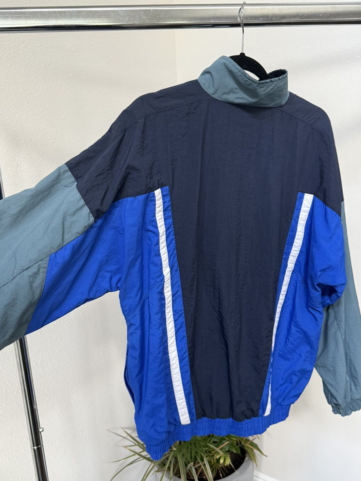Dunlop 90s Vintage Dunlop Sport Jacket Windbreaker Blue Grey Size M Size US M / EU 48-50 / 2 - 8 Thumbnail