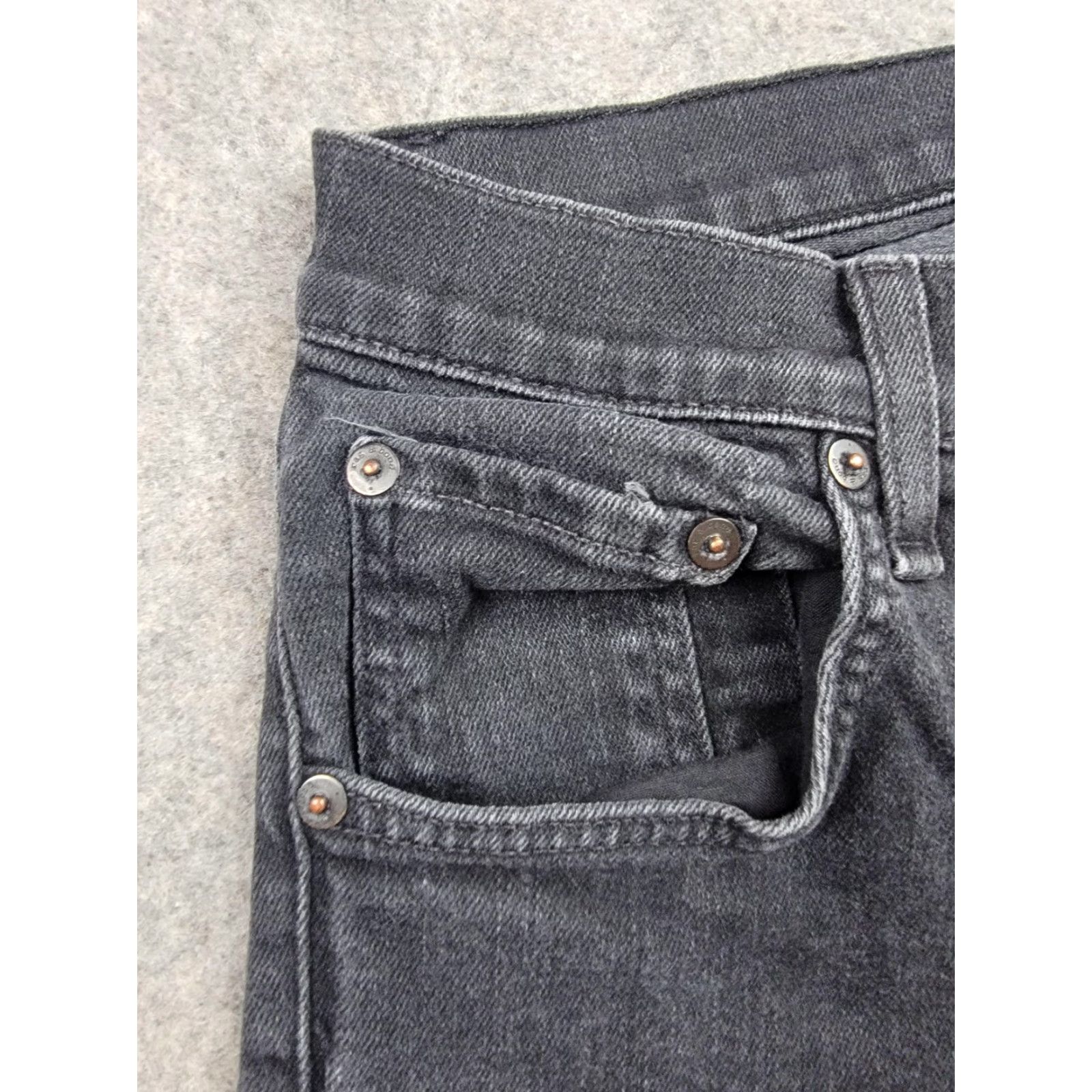 Rag & Bone rag & bone Jeans Mens 29 Black Fit 1 Skinny Button Fly Made USA 29x31 Stretch Size US 29 - 2 Thumbnail