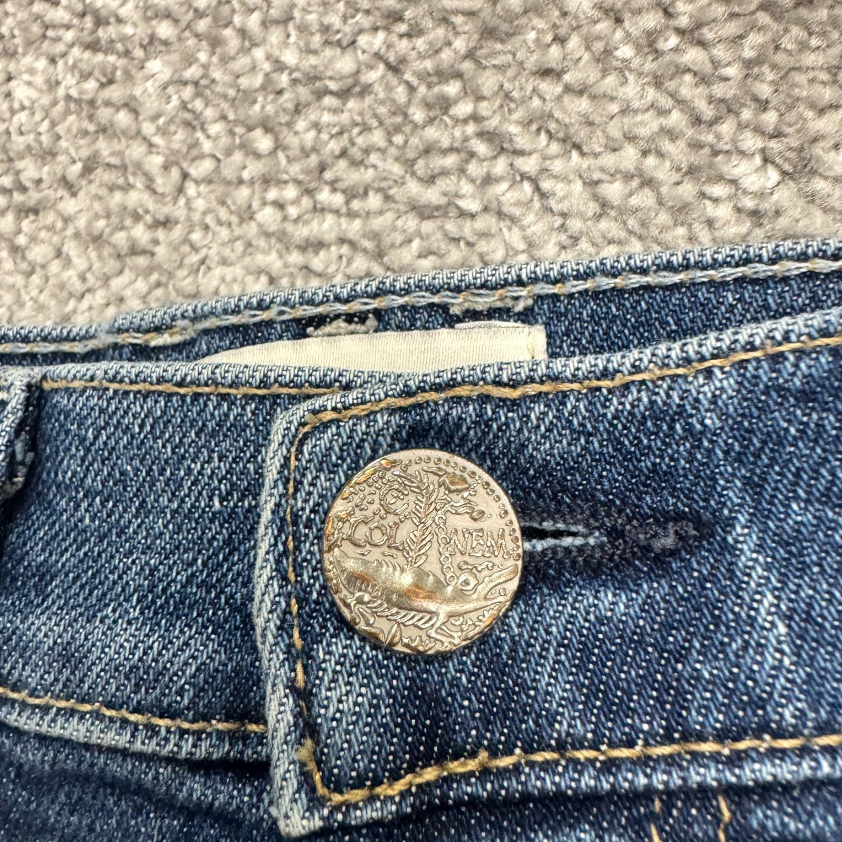 Vintage VINTAGE Mcquire Women Jeans Straight Fit High Rise 28x28 Blue Medium Wash Classic Denim Size 29" - 7 Thumbnail