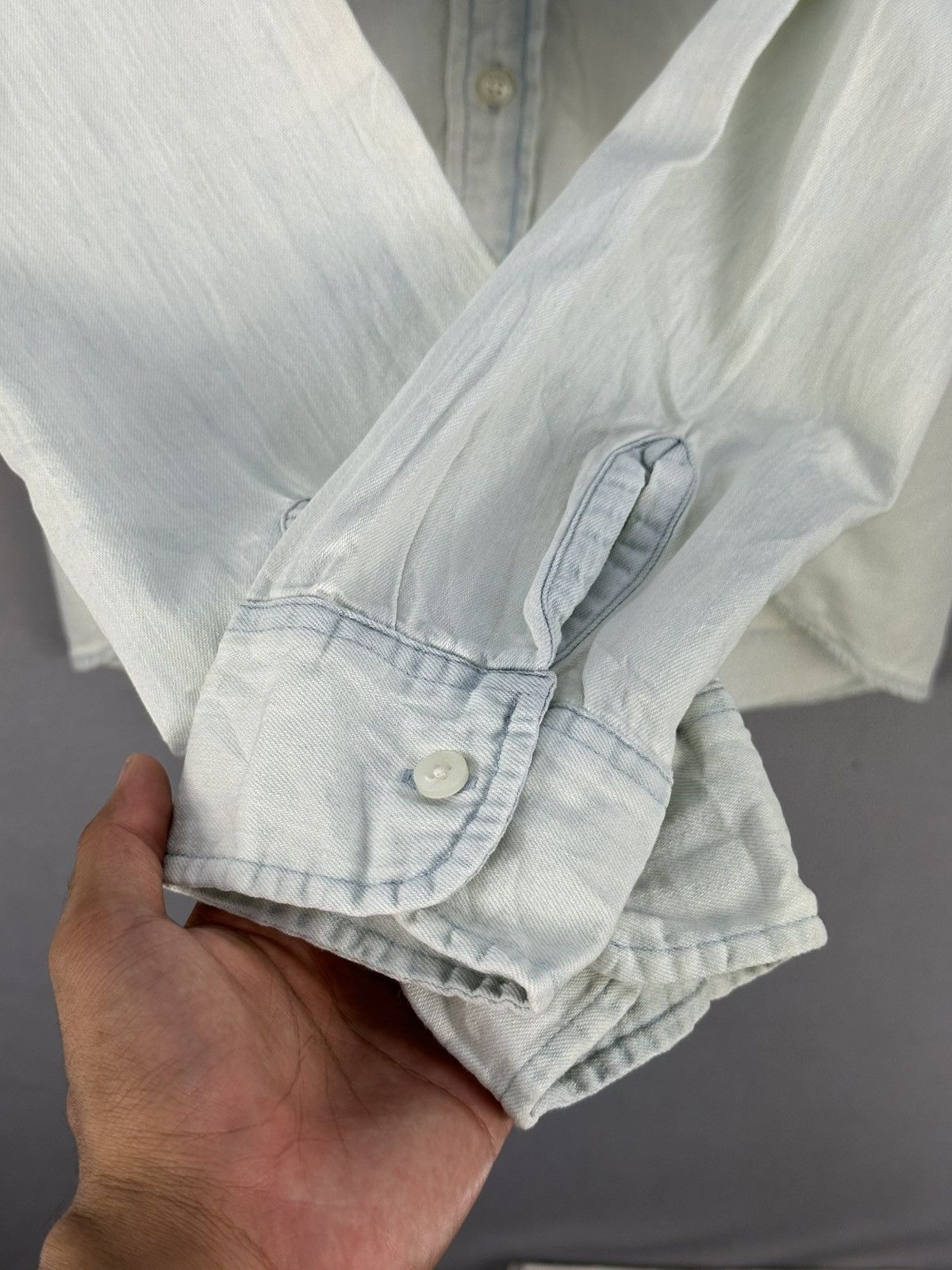 Levi's Levis White Tab Denim Worker Flannel Shirt Button Up Size US L / EU 52-54 / 3 - 11 Thumbnail