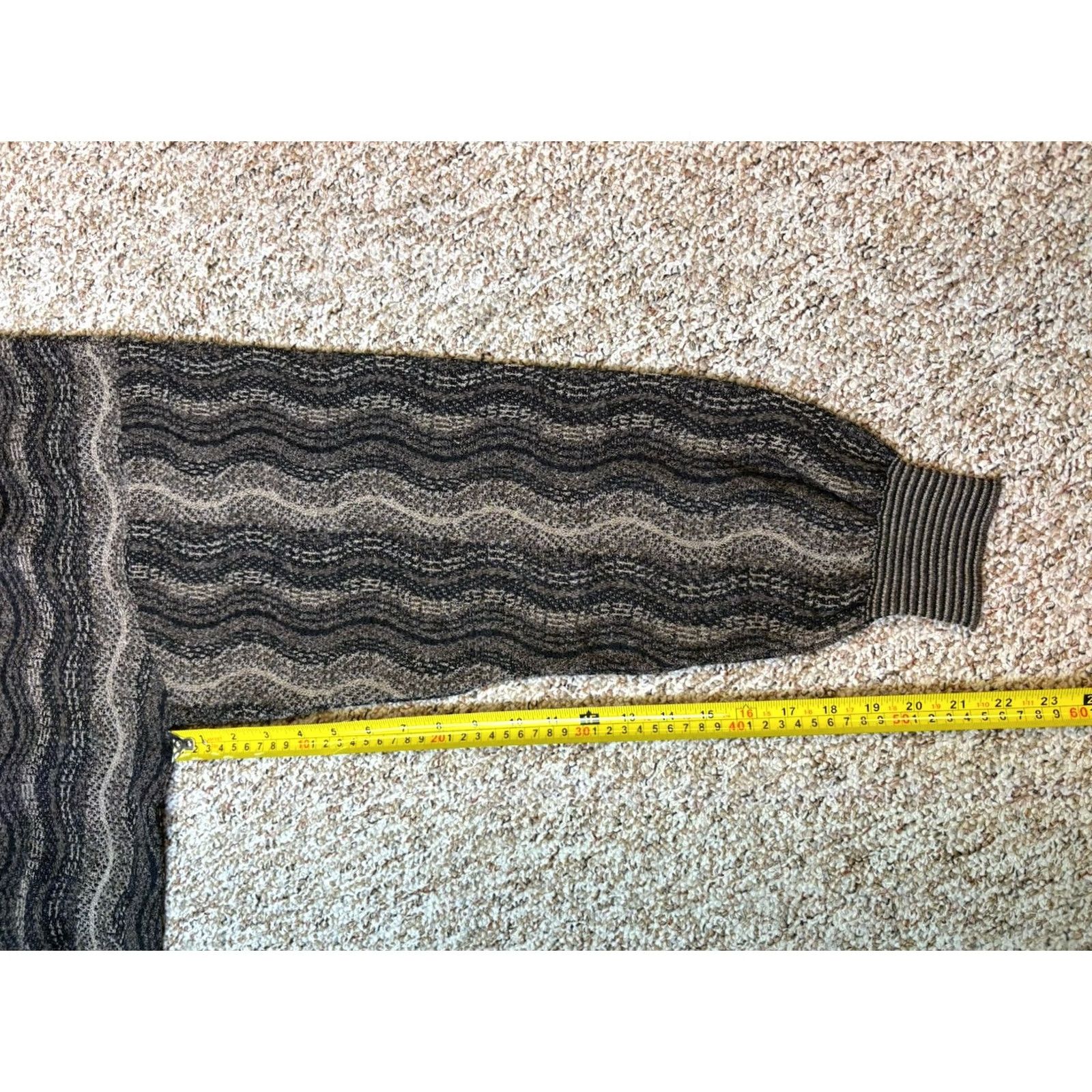 Vintage VTG Tricots St Raphael New Wool Blend Vertical Geometric Grandpa Sweater Sz L Size US L / EU 52-54 / 3 - 8 Thumbnail