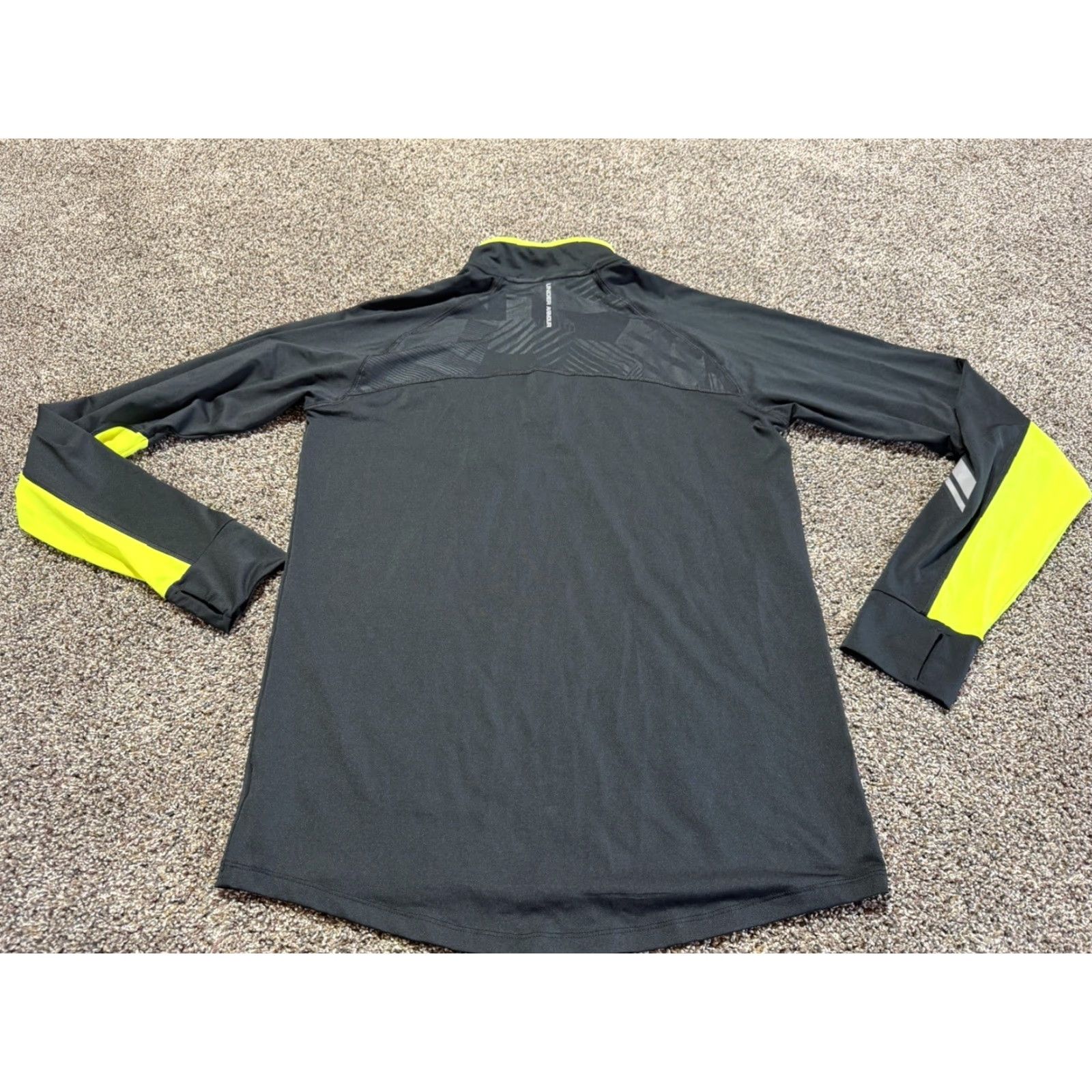 Under Armour Under Armour Hoodie Mens Pullover Quater Zip Green Black Running All Season Size US M / EU 48-50 / 2 - 7 Thumbnail