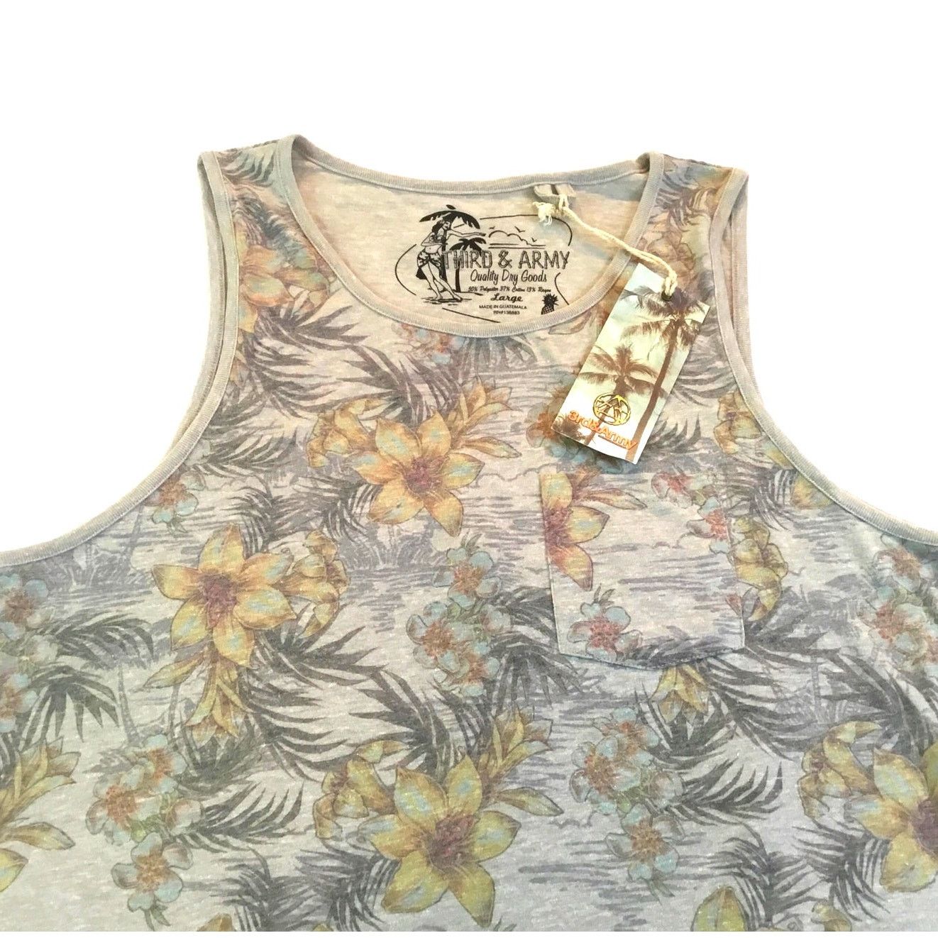 Other Third & Army Tropical Print Dress Tunic Gray Multi Large NWT Size L / US 10 / IT 46 - 2 Thumbnail