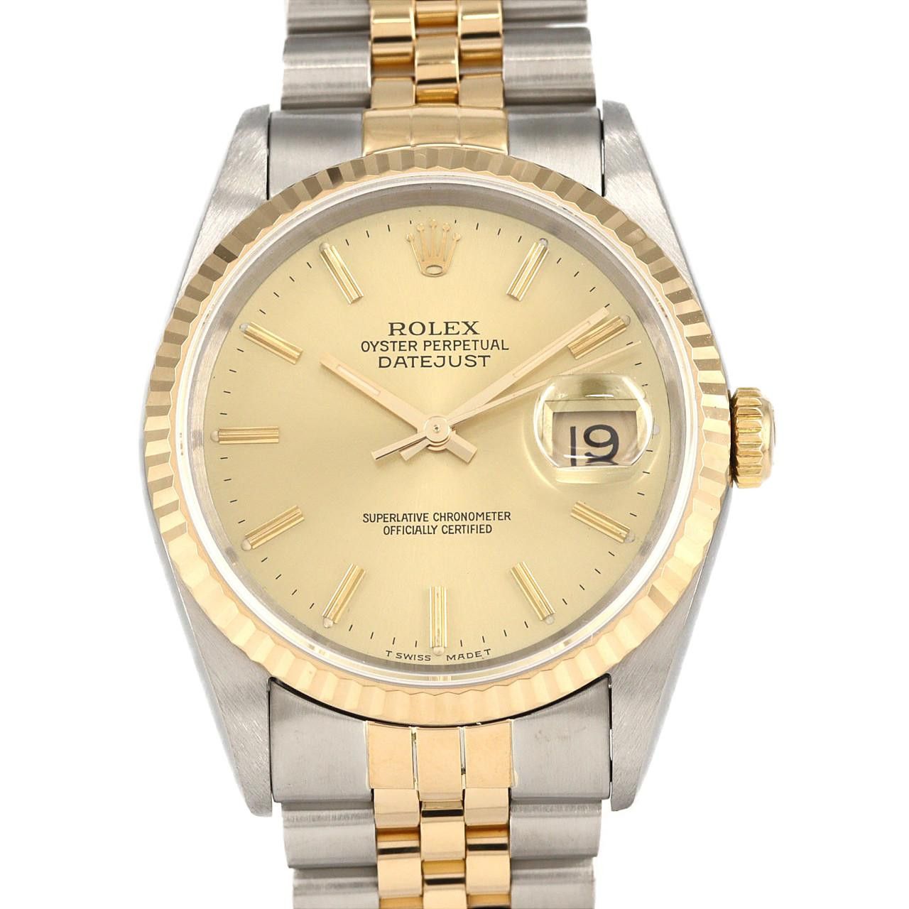 Rolex Rolex Rolex Datejust Stainless Steel x Yellow Gold Metal Automatic 16233 DUTY FREE for USA Size ONE SIZE - 1 Thumbnail