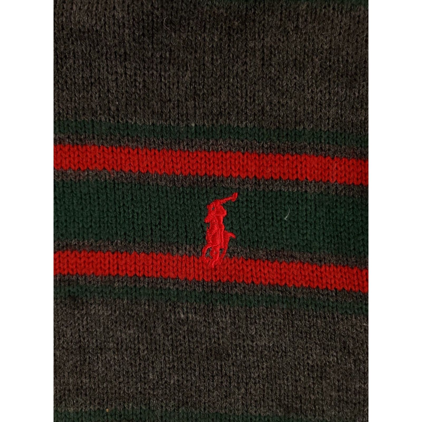 Polo Ralph Lauren Polo Ralph Lauren Sweater Cardigan Full Zip Hooded Acrylic Gray Striped Mens XXL Size US XXL / EU 58 / 5 - 2 Thumbnail