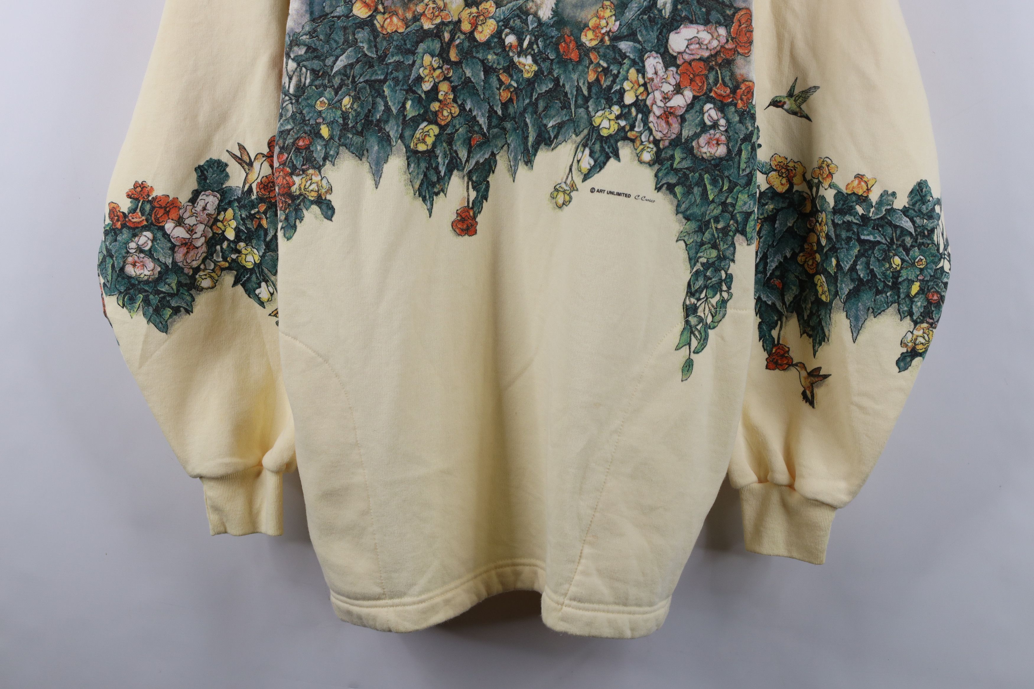 Vintage Vintage 90s Art Unlimited Cat Kitten Collared Sweatshirt US Size XL / US 12-14 / IT 48-50 - 3 Thumbnail