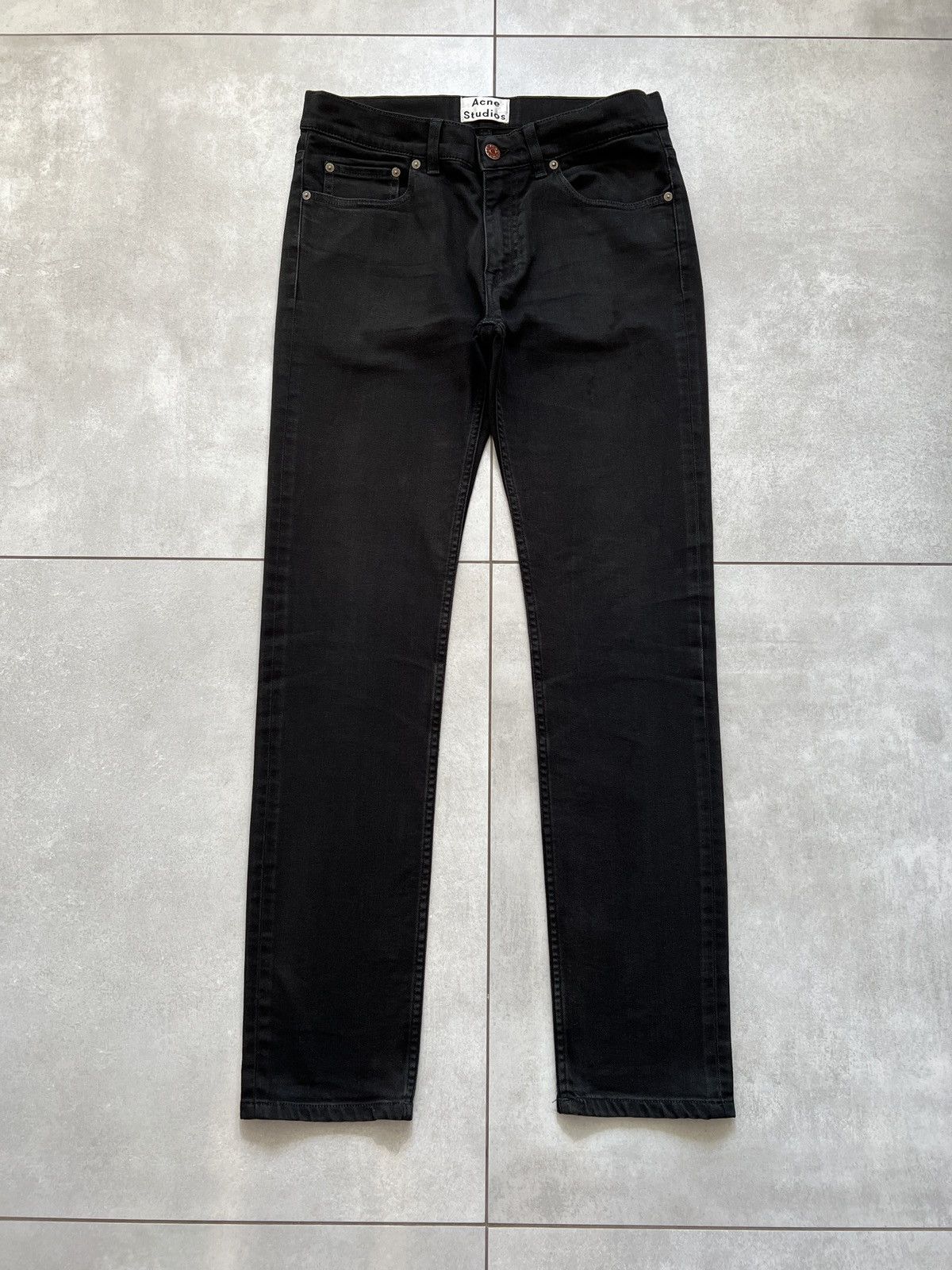 image of Acne Studios Ace Stay Cash Black Denim Jeans, Men's (Size 31)