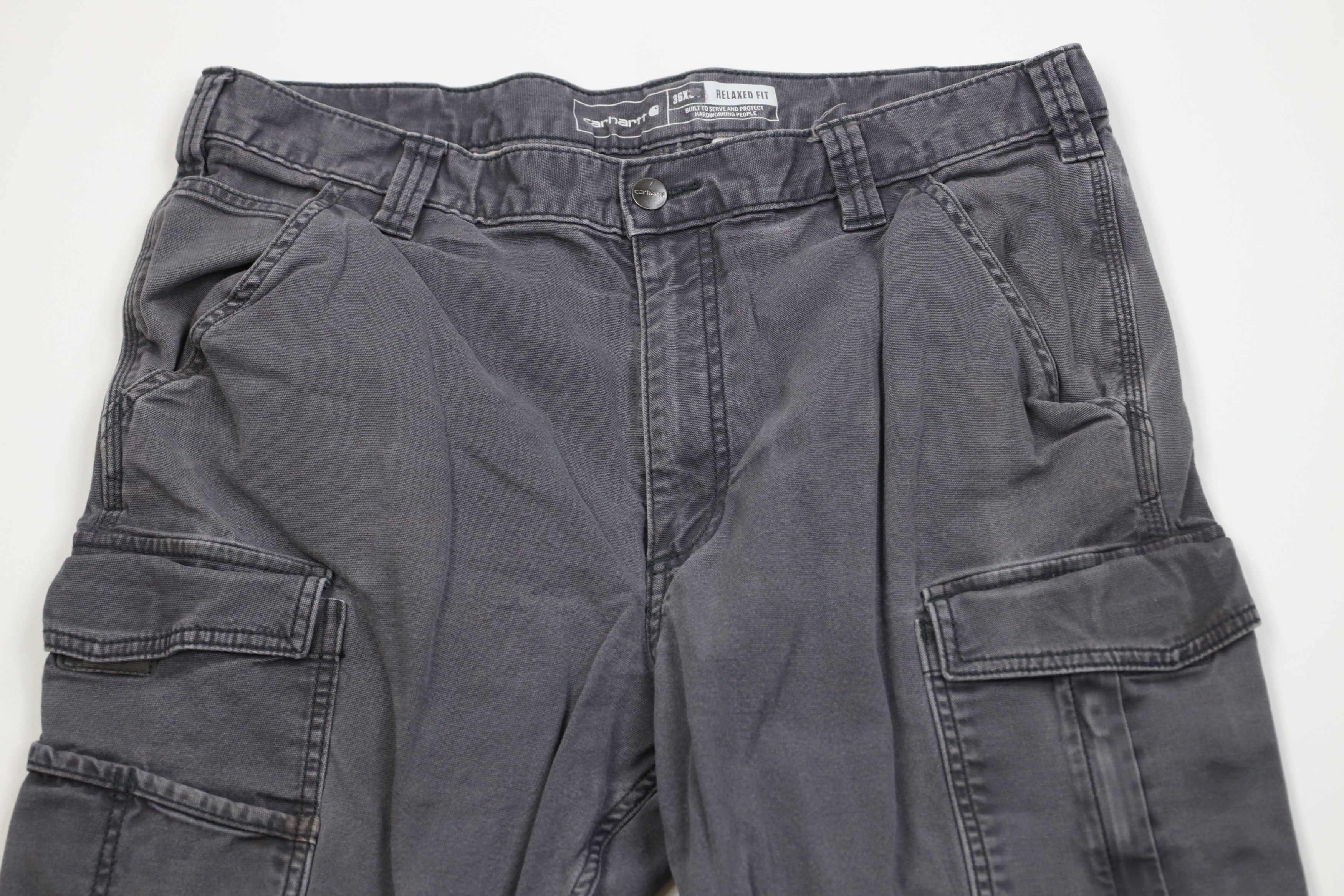 Carhartt Vintage Y2K Carhartt Relaxed Fit Canvas Cargo Pants Gray Size US 36 / EU 52 - 2 Thumbnail
